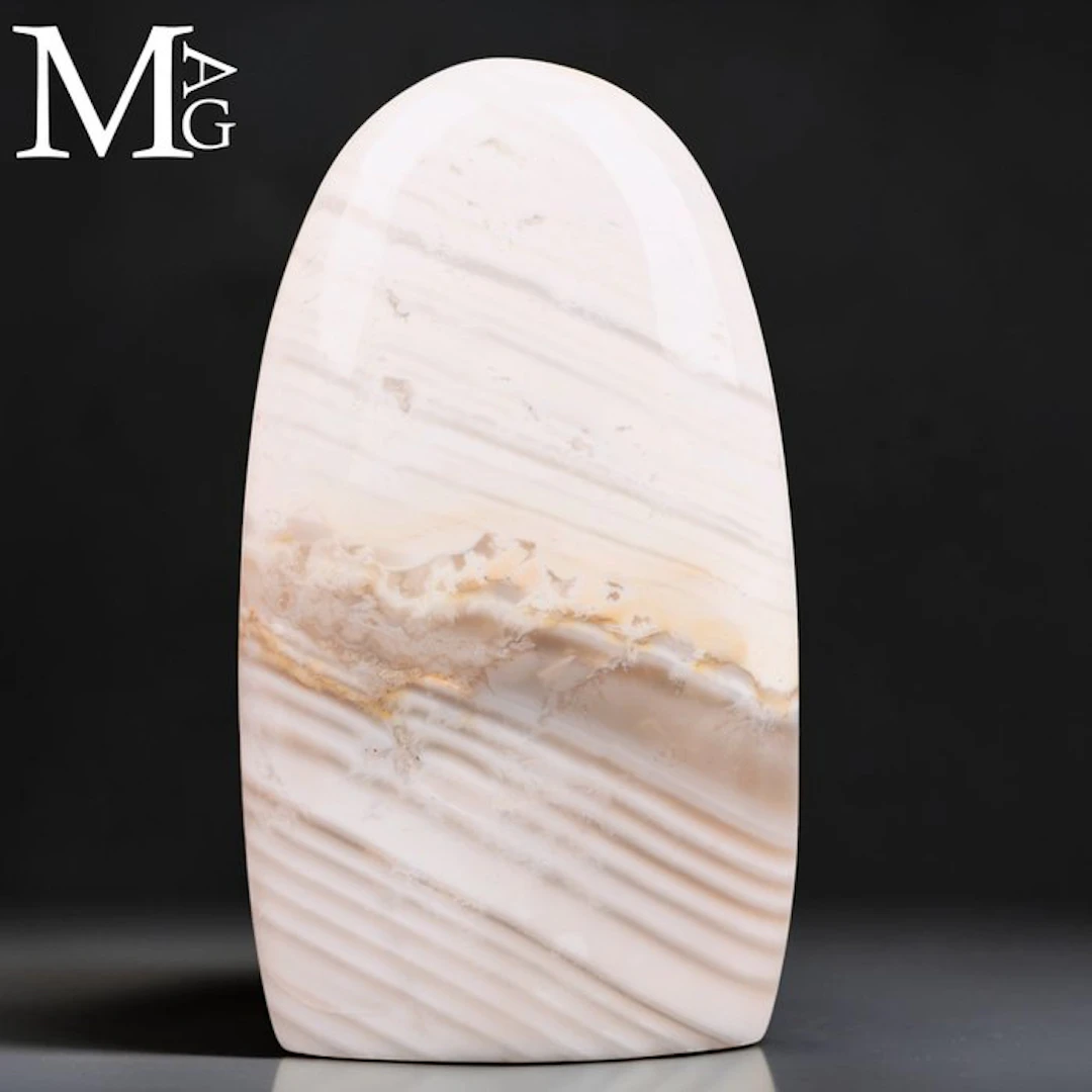 Agata Zebra with Dendrites - Height: 97 mm - Width: 55 mm- 260 g - (1)