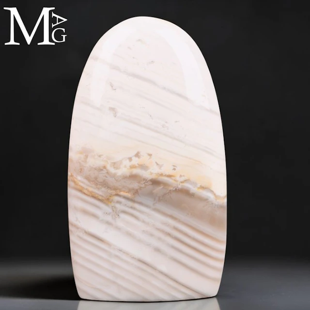Agata Zebra with Dendrites - Height: 97 mm - Width: 55 mm- 260 g - (1)