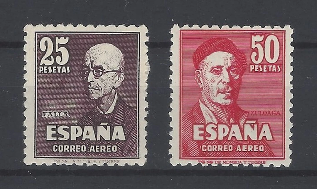 Spain 1947 - Falla and Zuloaga—complete series - Edifil nº 1015/16