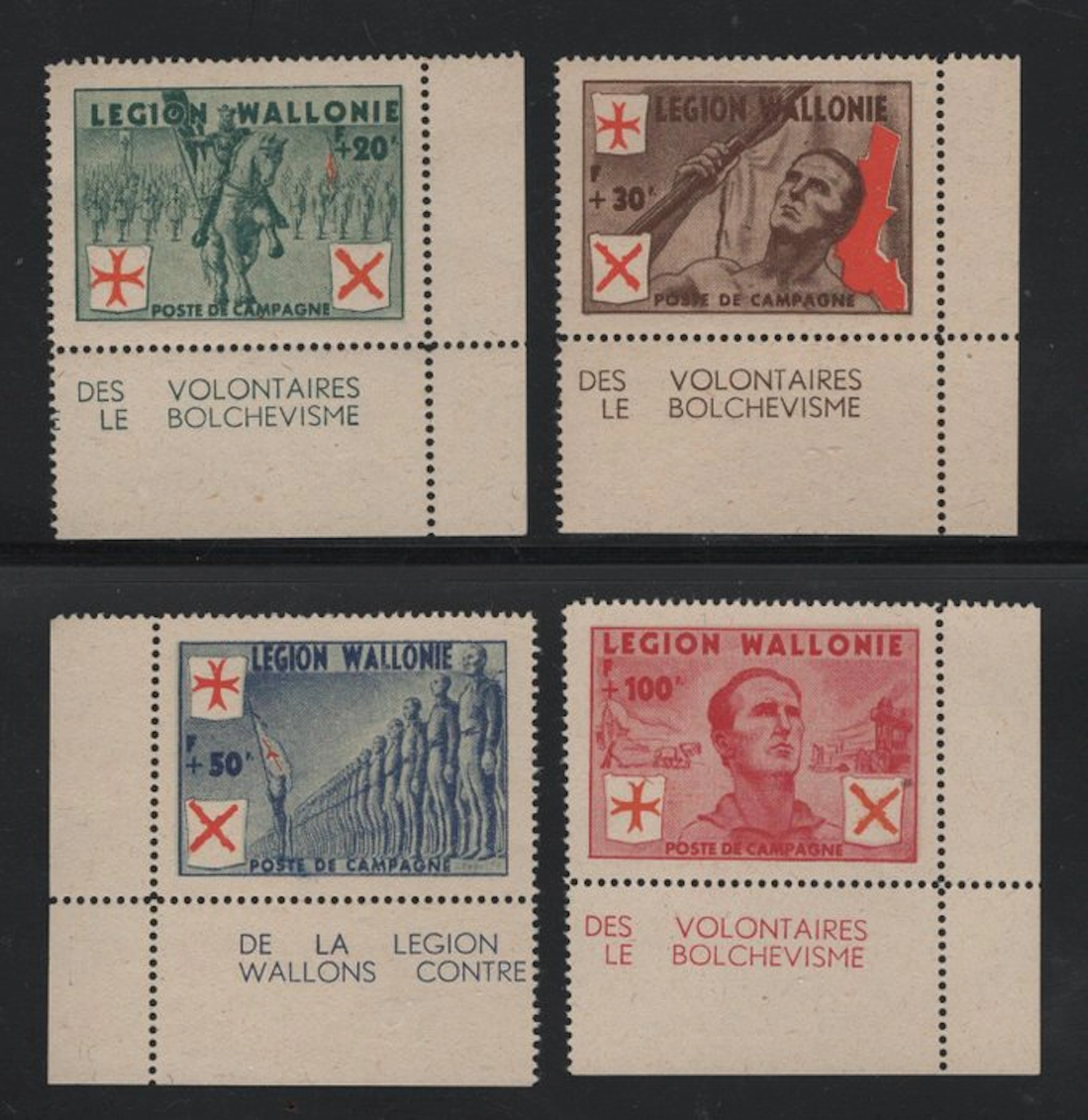 Walloon Legion 1941 - complete sentence - Michel I-IV