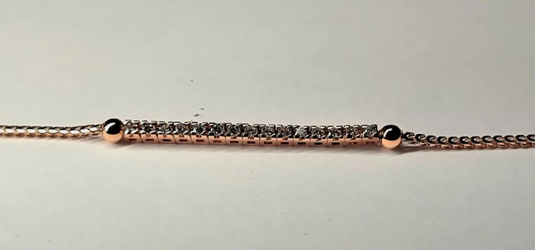 Bracelet - 18 kt. Rose gold - 0.22ct. tw. Diamond (Natural) - Diamond