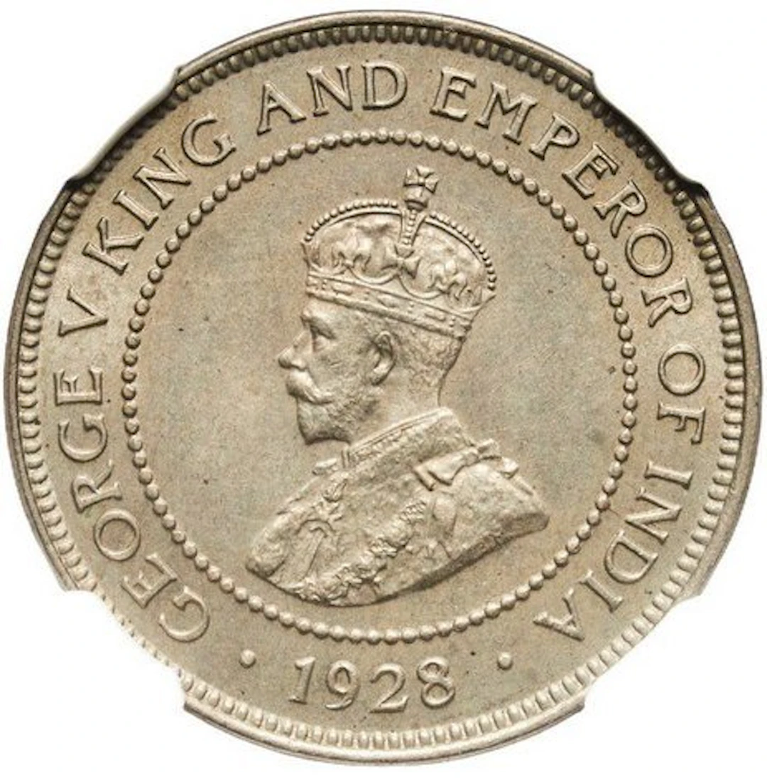 Jamaica. George V. 1/2 Penny 1928 - NGC MS64