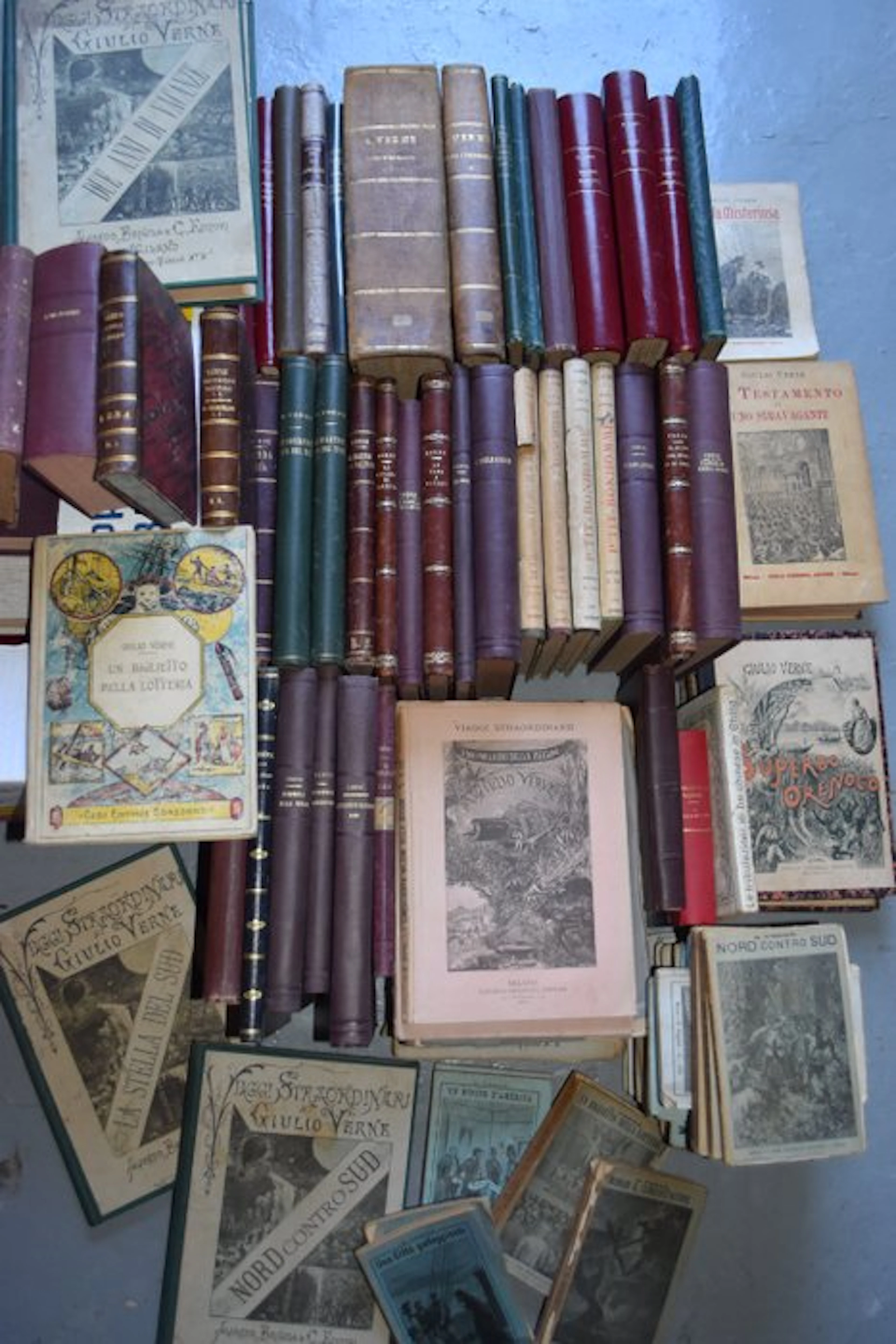 Jules Verne - Grande collezione 68 antiche edizioni italiane - 1875-1932