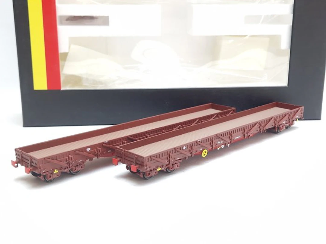 B-Models H0 - Model train freight wagon set (1) - 2x Res Rongen wagons - MAV