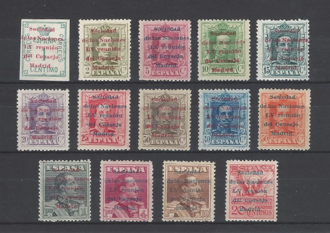 Spain 1929 - League of Nations - Well-Centered - Edifil nº 455/68