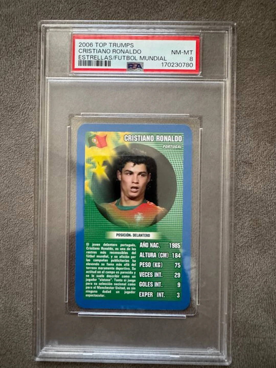 2006 Top Trumps Top Trumps Cristiano Ronaldo Graded card - PSA 8 -
