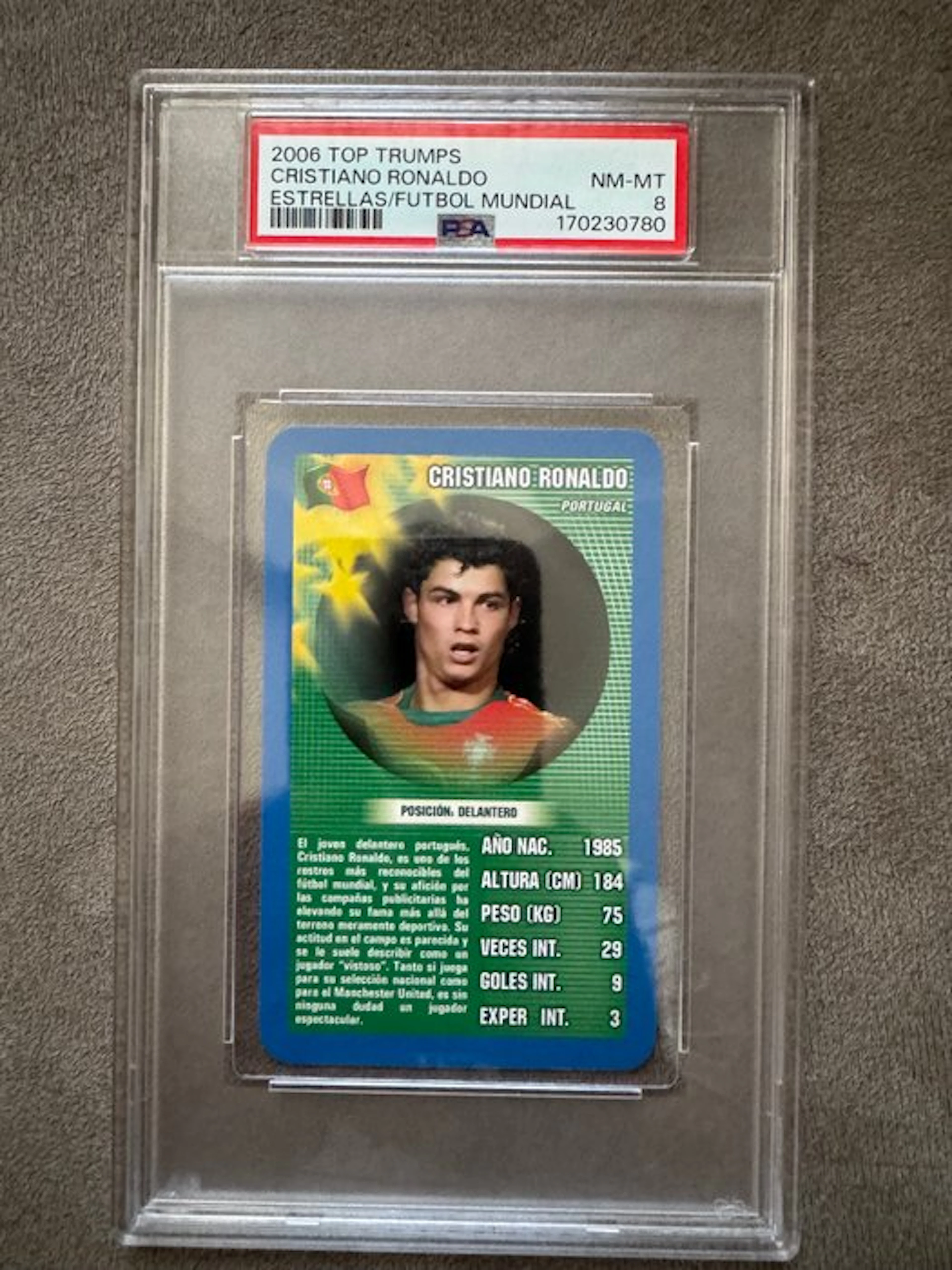 2006 Top Trumps Top Trumps Cristiano Ronaldo Graded card - PSA 8 -