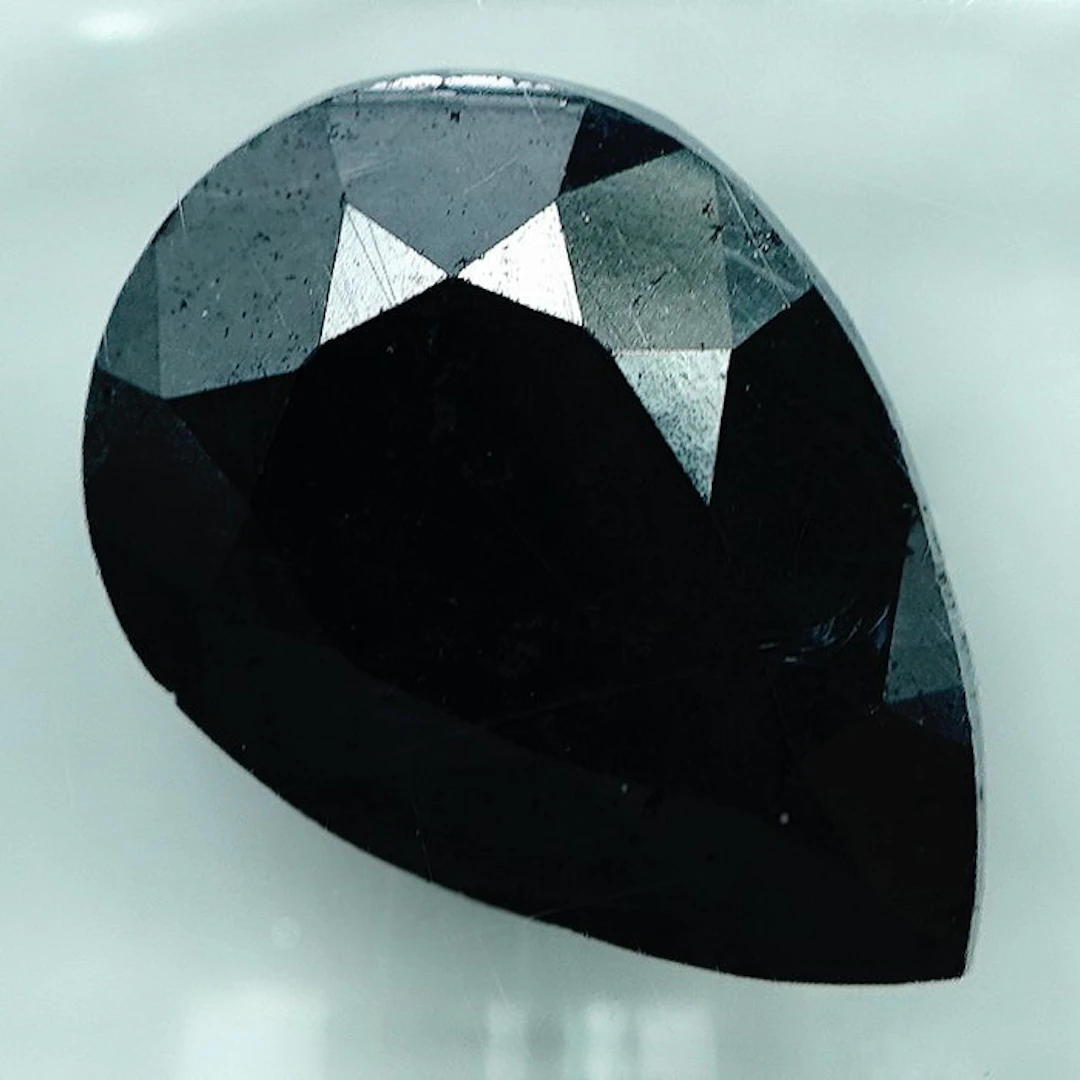 1 pcs Diamond (Colour-treated) - 7.16 ct - Fancy Black...