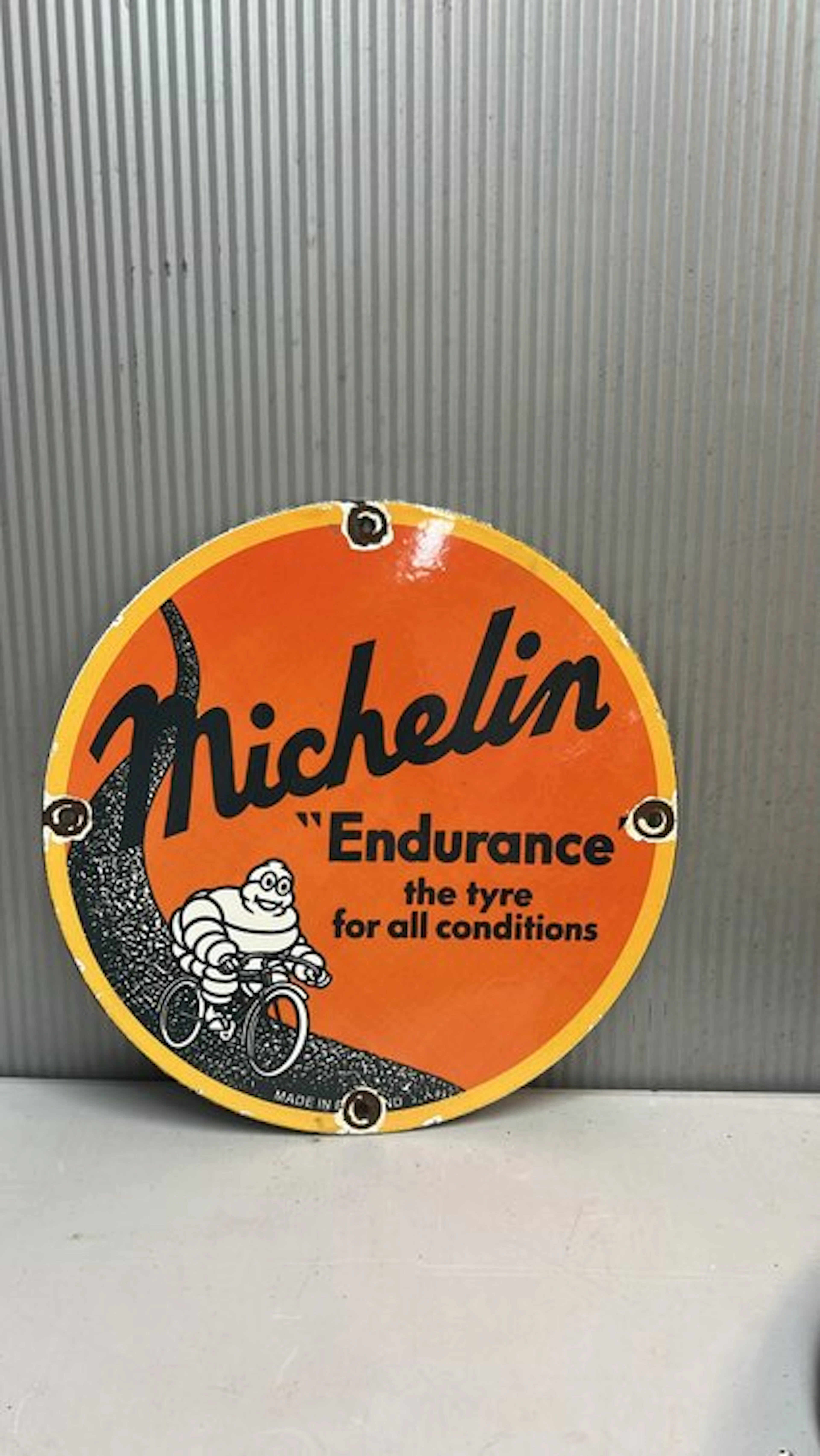 Firestone Endurance – Emaille reclamebord voor banden - Enamel sign - Enamel