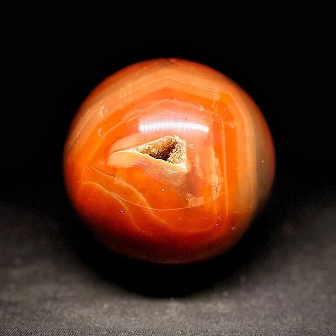 Agate Sphere - Height: 8 cm- 660 g - (1)