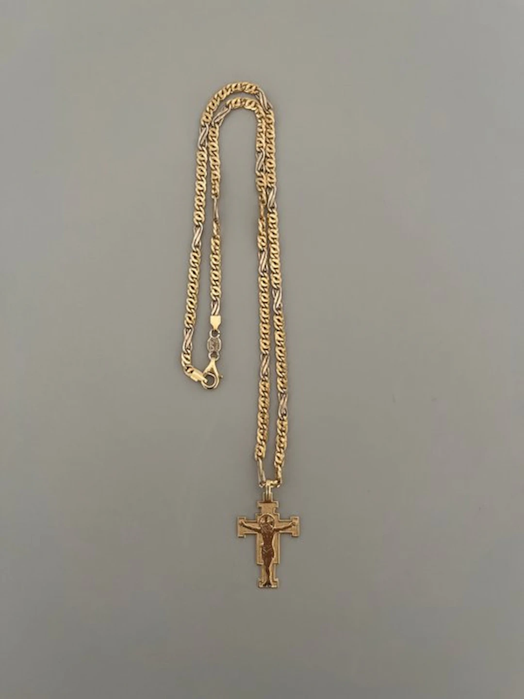 Necklace with pendant - 18 kt. Yellow gold, White gold