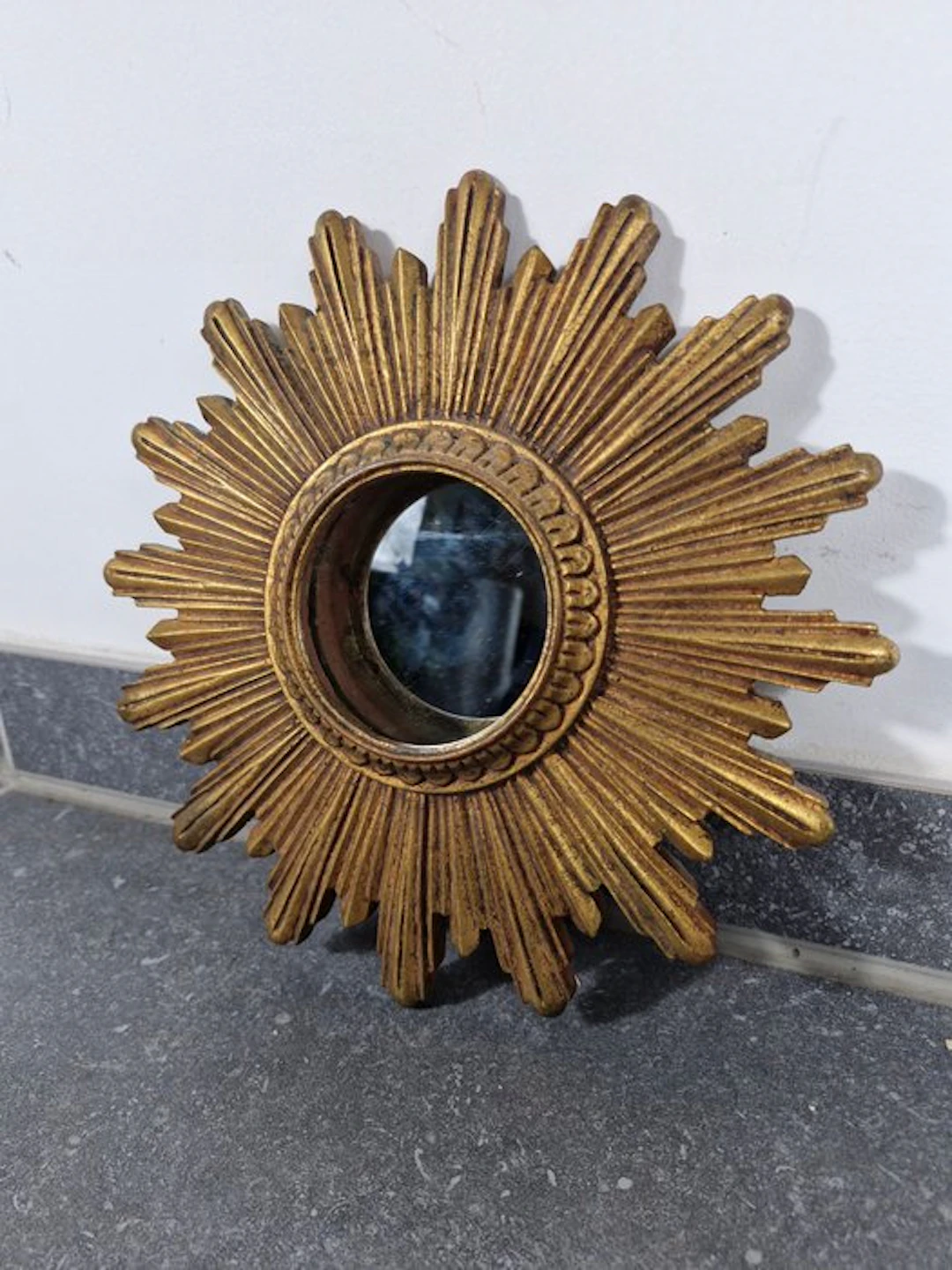 Wall mirror - Wood - Wooden sunburst mirror