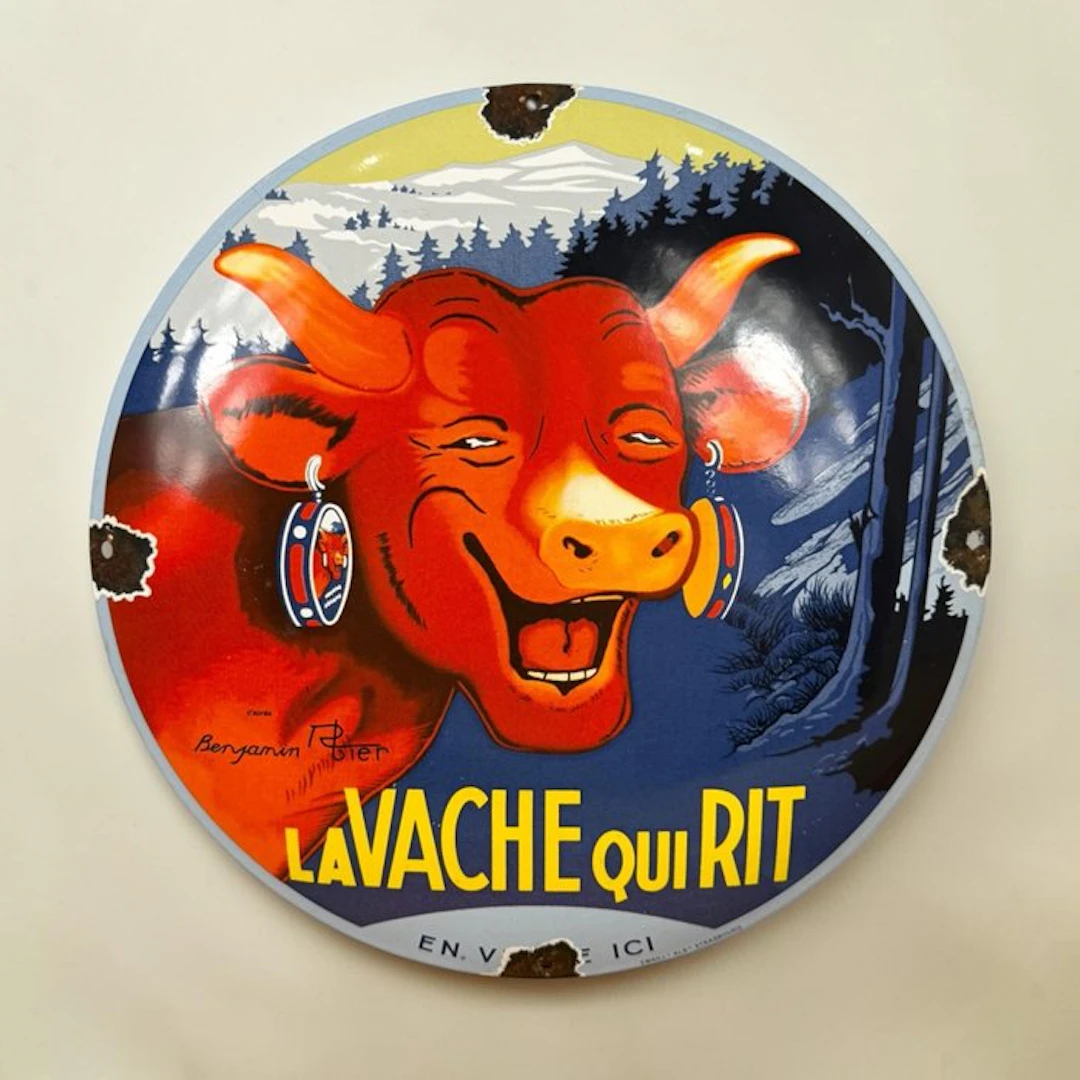 Vache qui rit - Enamel plate - Enamel