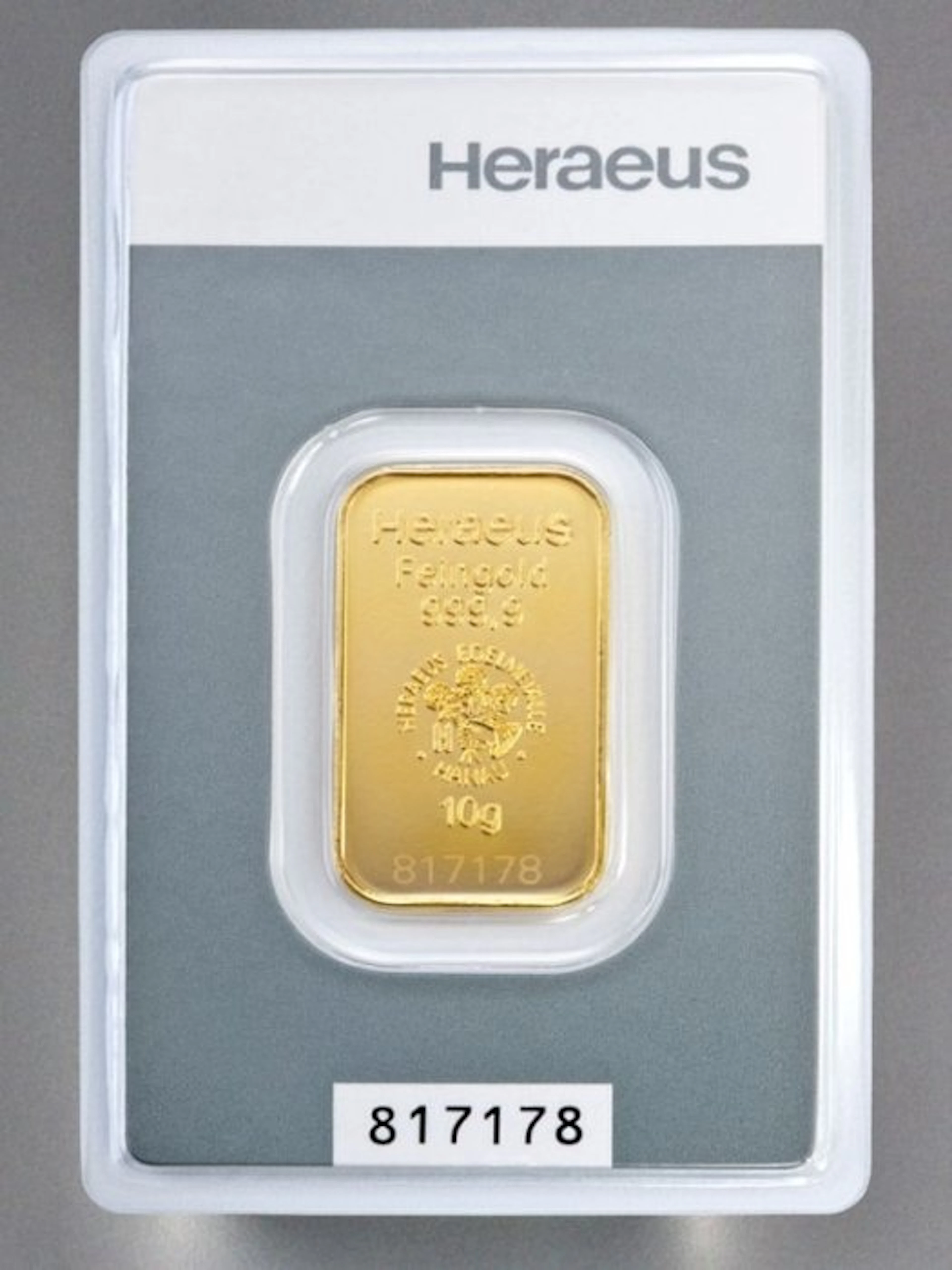 10 grams - Gold .999 - Heraeus, Germany - Sealed