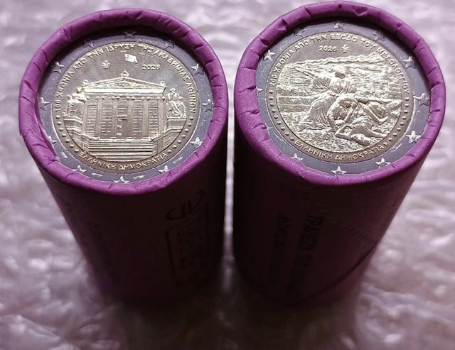 Greece. 2 Euro 2026 "Exodus of Messolonghi" + "100 years...