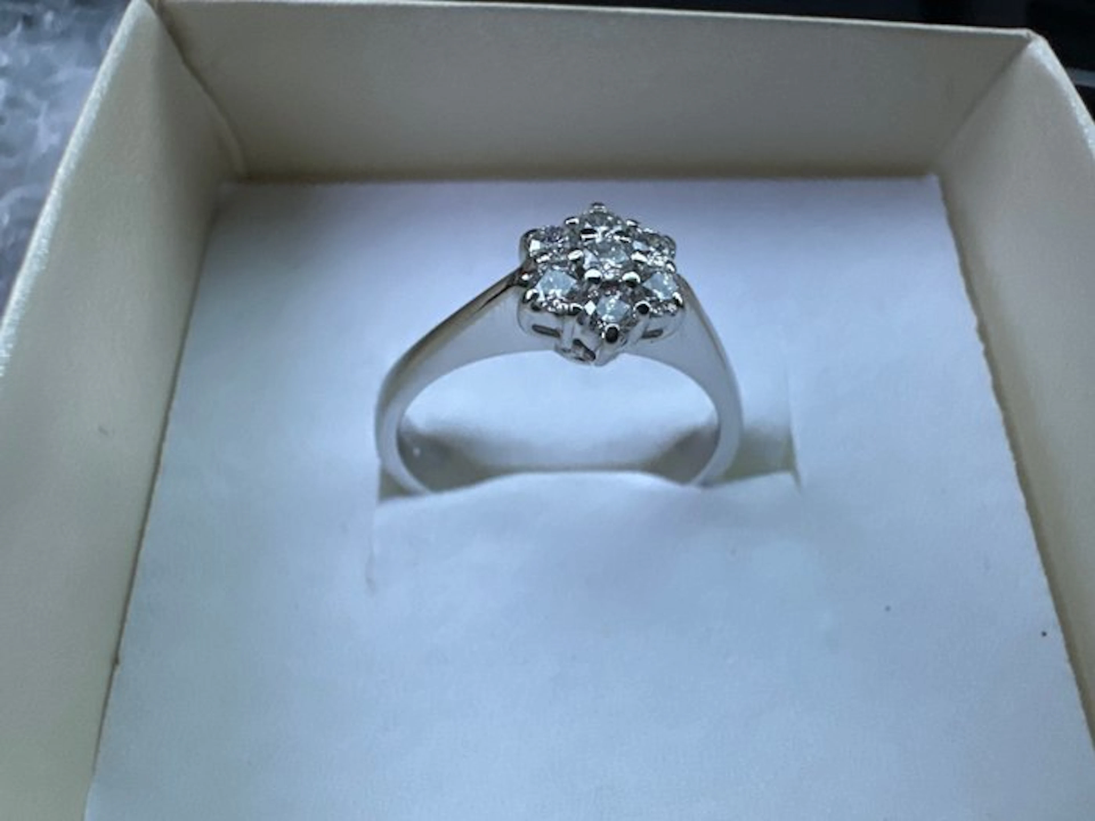 Ring - 18 kt. White gold - 0.25ct. tw. Diamond (Natural) - Diamond