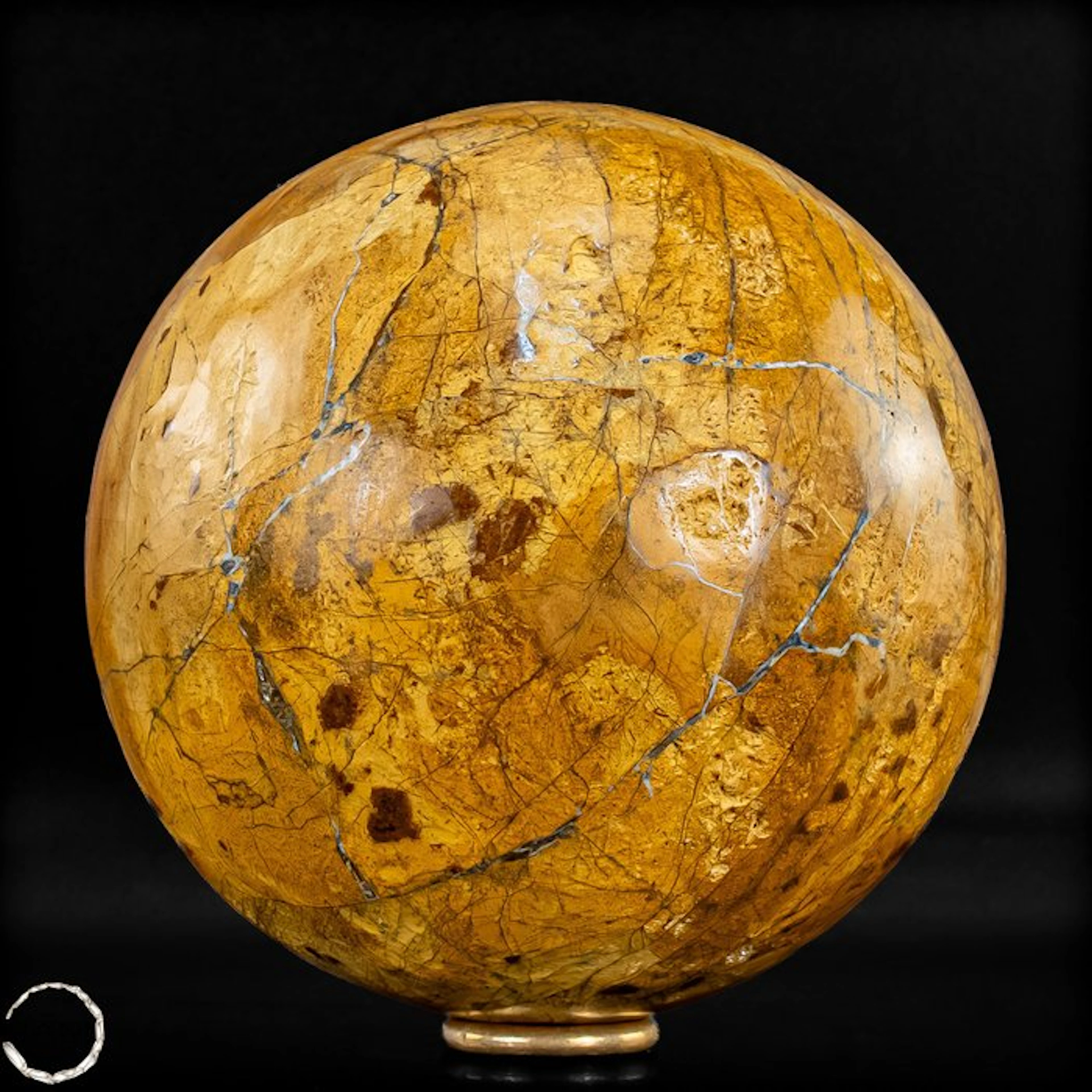 Picture Jasper sphere – hand-polished natural stone...