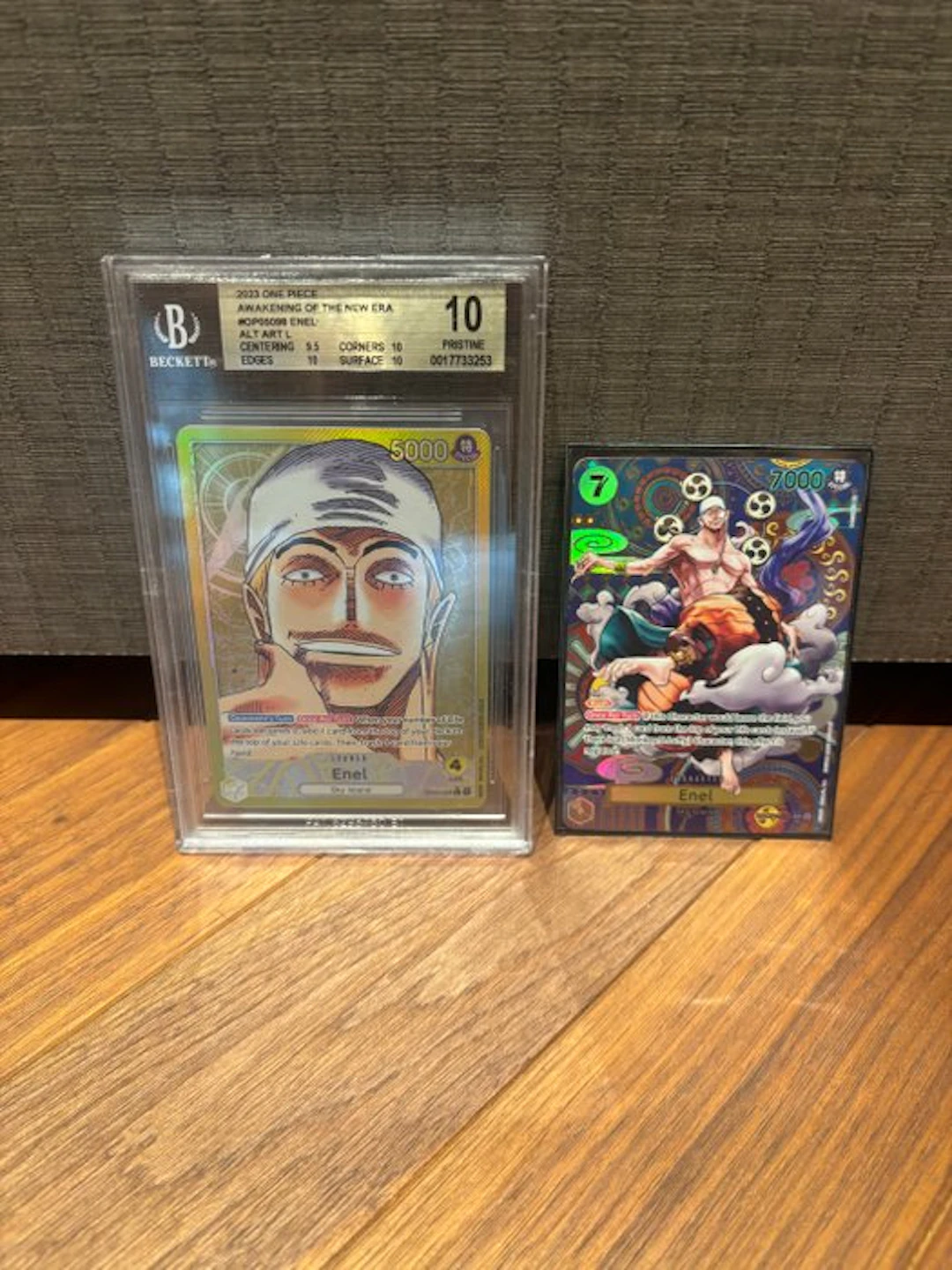 Bandai - 2 Graded card - One Piece - Enel OP05-098 BGS 10...