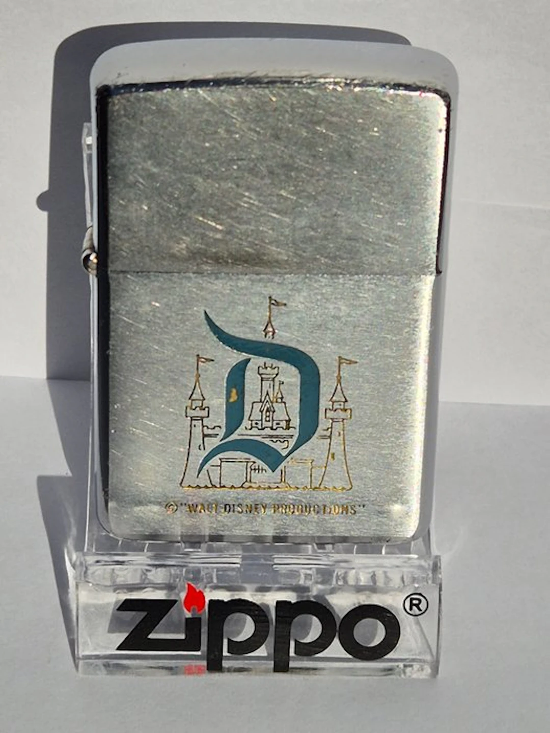 Zippo - Walt Disney Productions Blue D Castle 1968 - Lighter - Steel