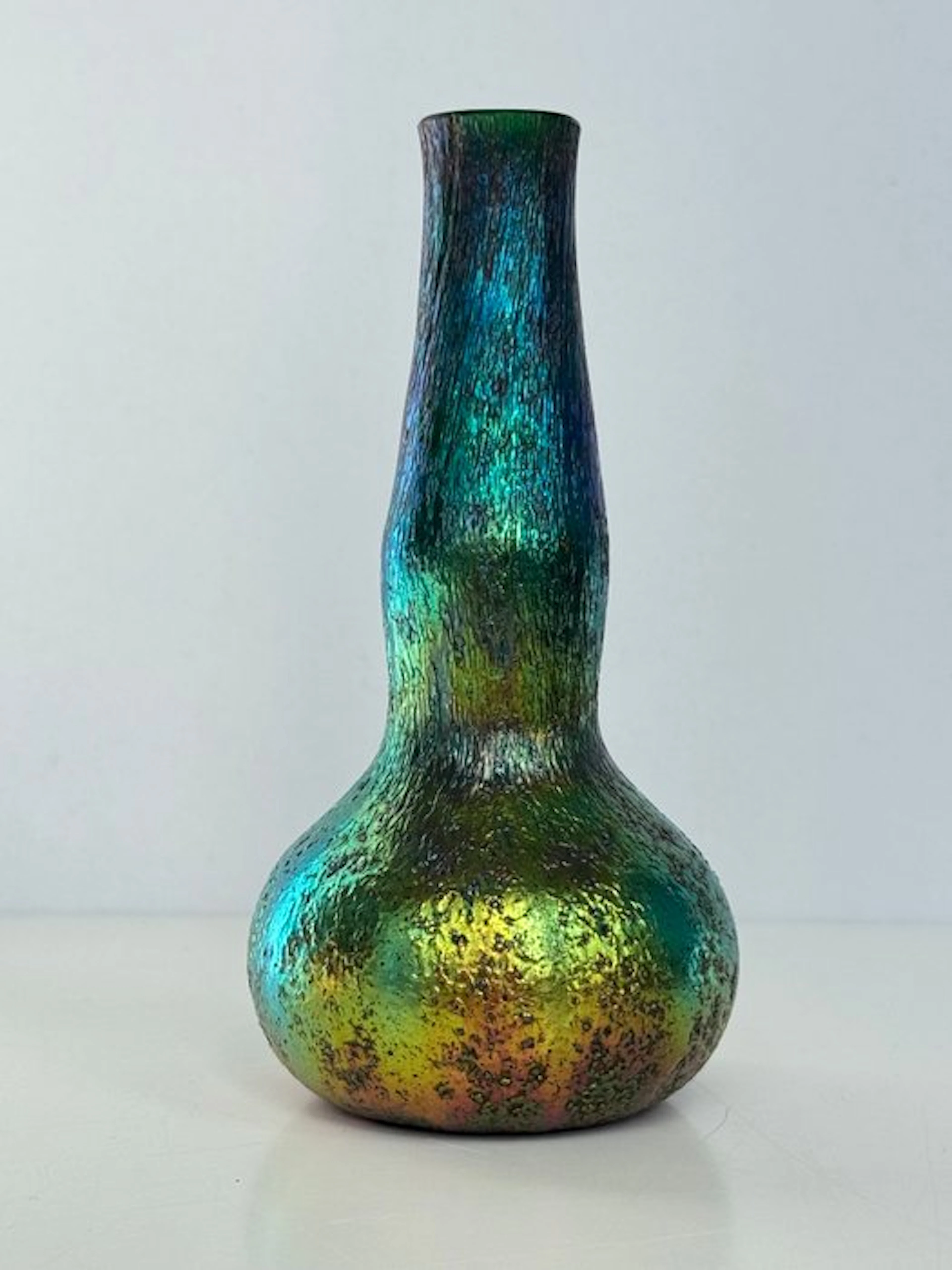 Bohemian - Vase - Glass - Iridescent Art Glass Vase