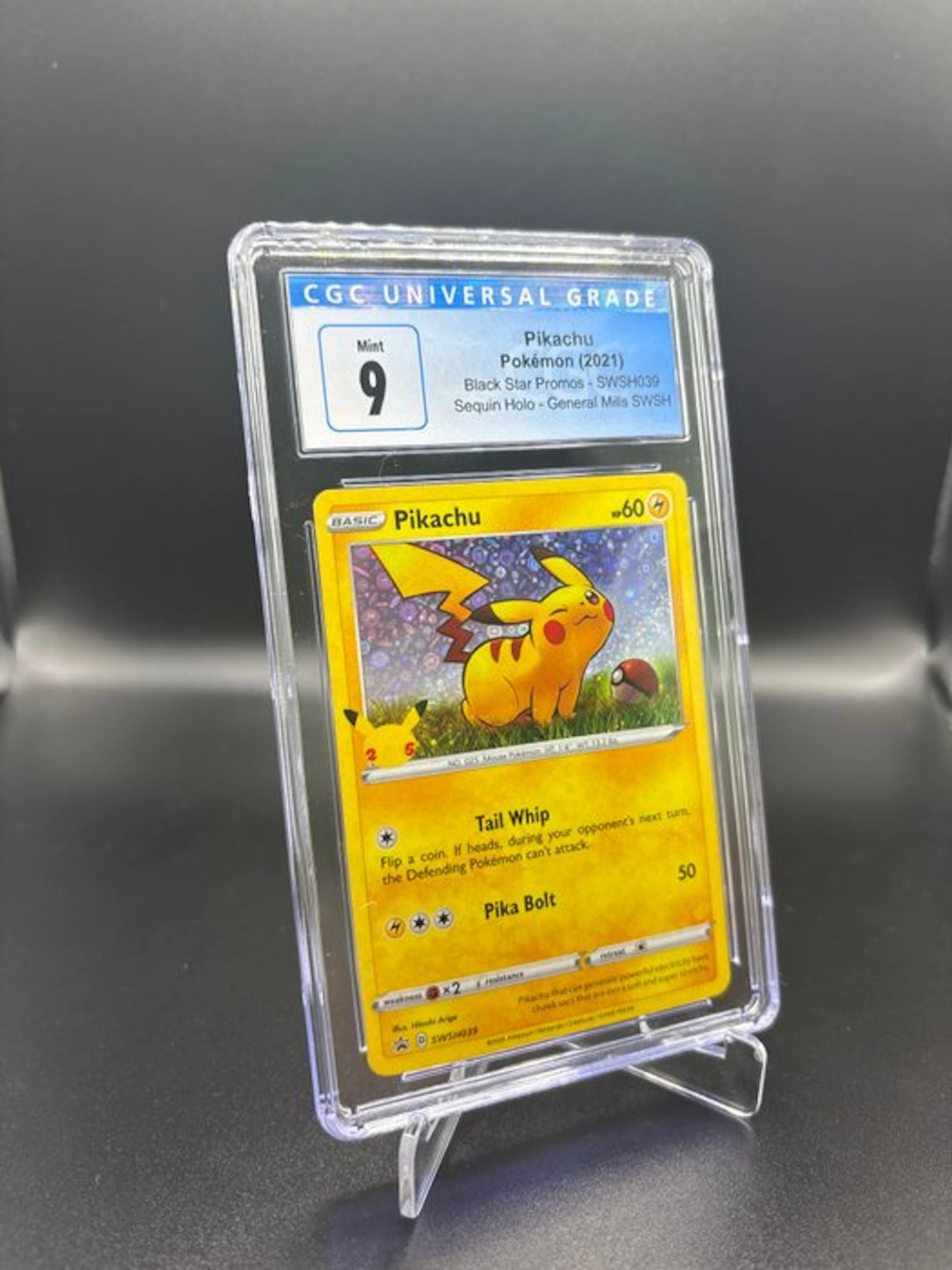 Pokémon - 1 Graded card - Pikachu SWSH039 Foil - CGC 9