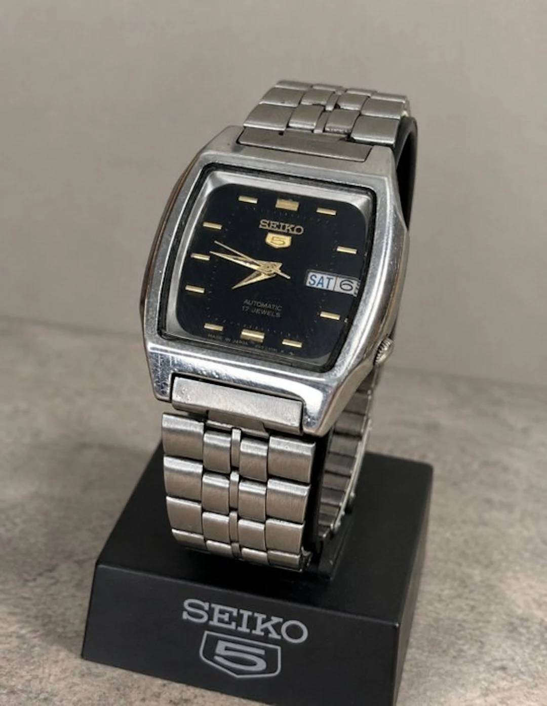Seiko - Seiko 5 Automatic - Vintage TV Case - Black...