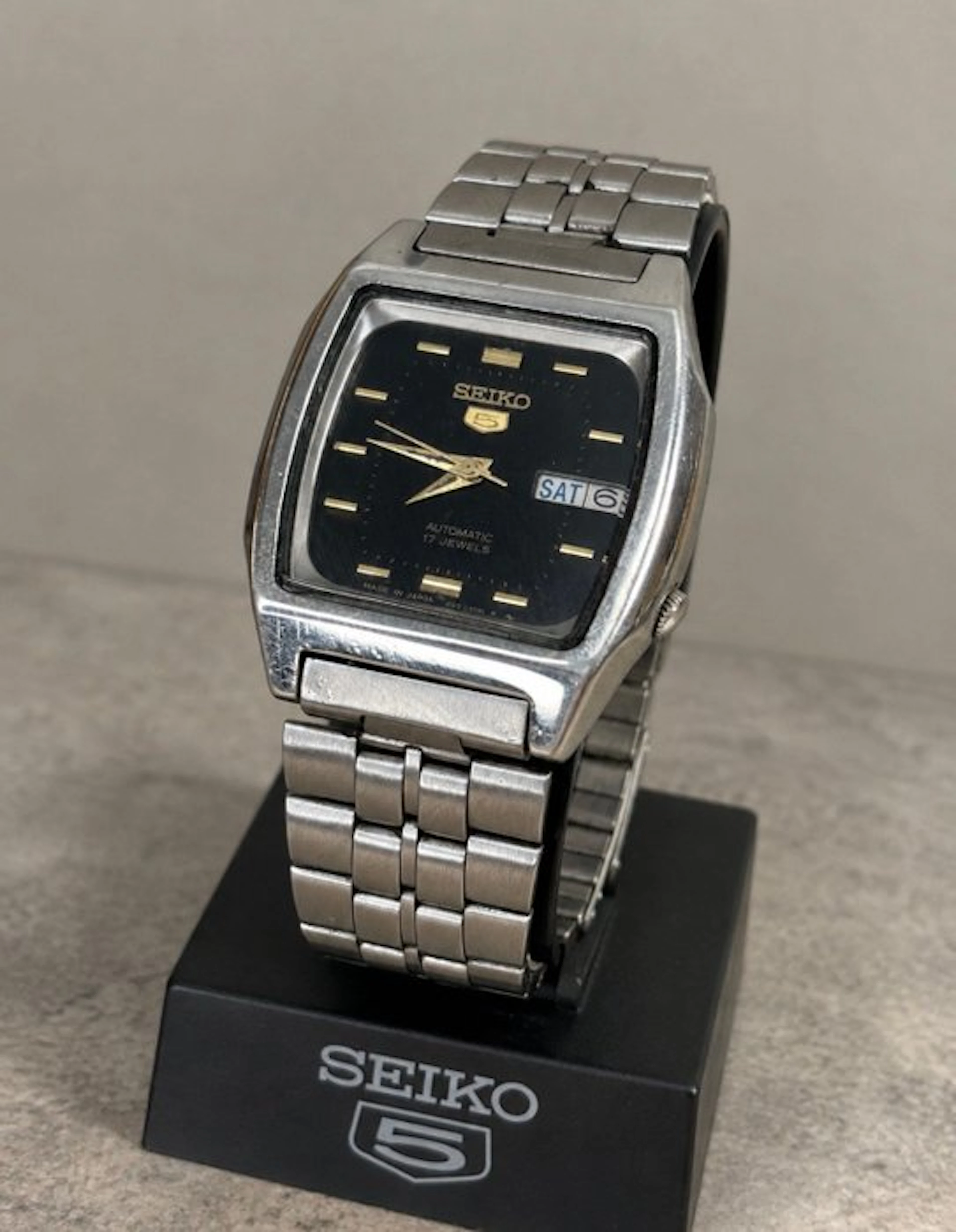 Seiko - Seiko 5 Automatic - Vintage TV Case - Black...