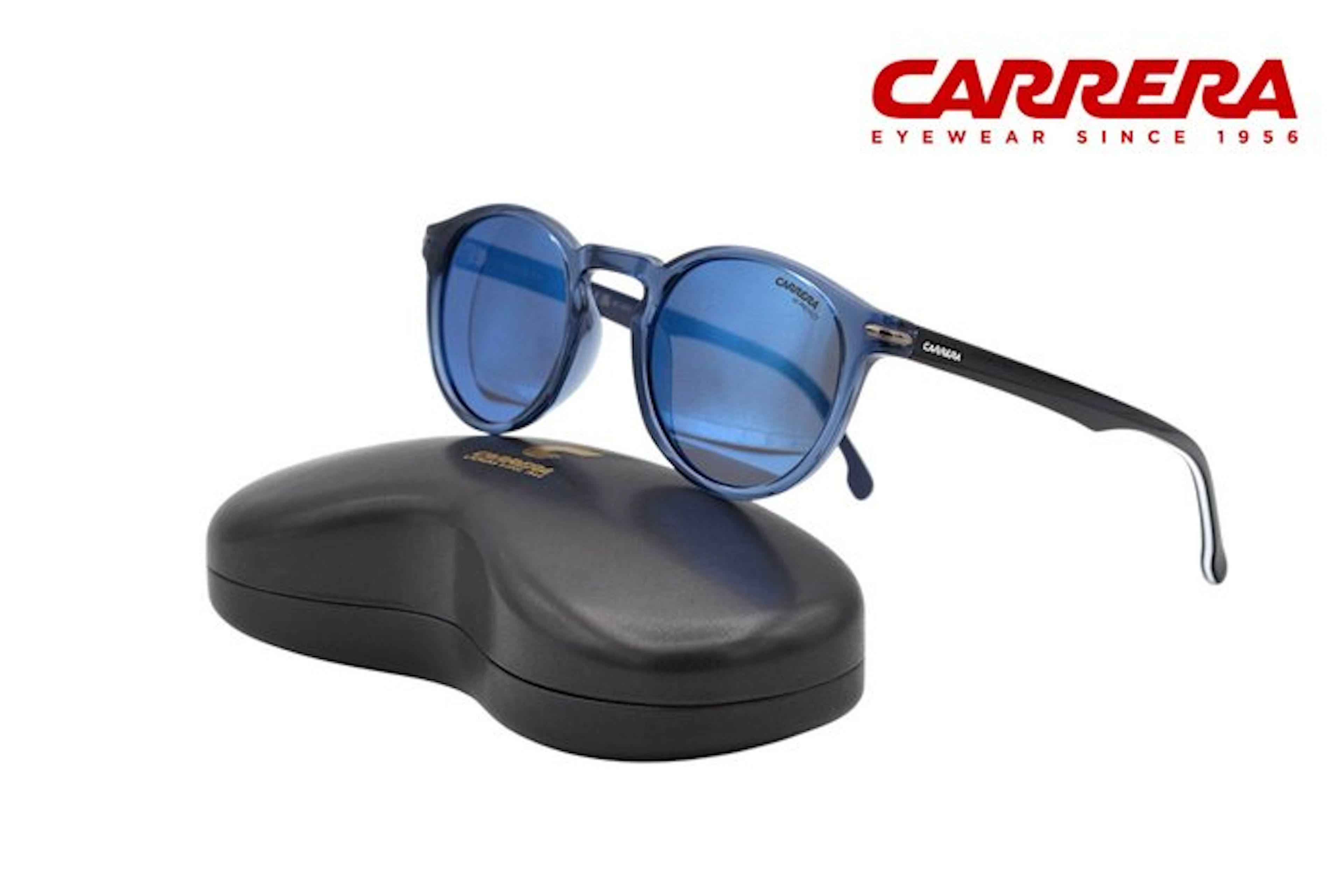 Carrera - 301S PJPXT - Round Acetate Blue Transparent...