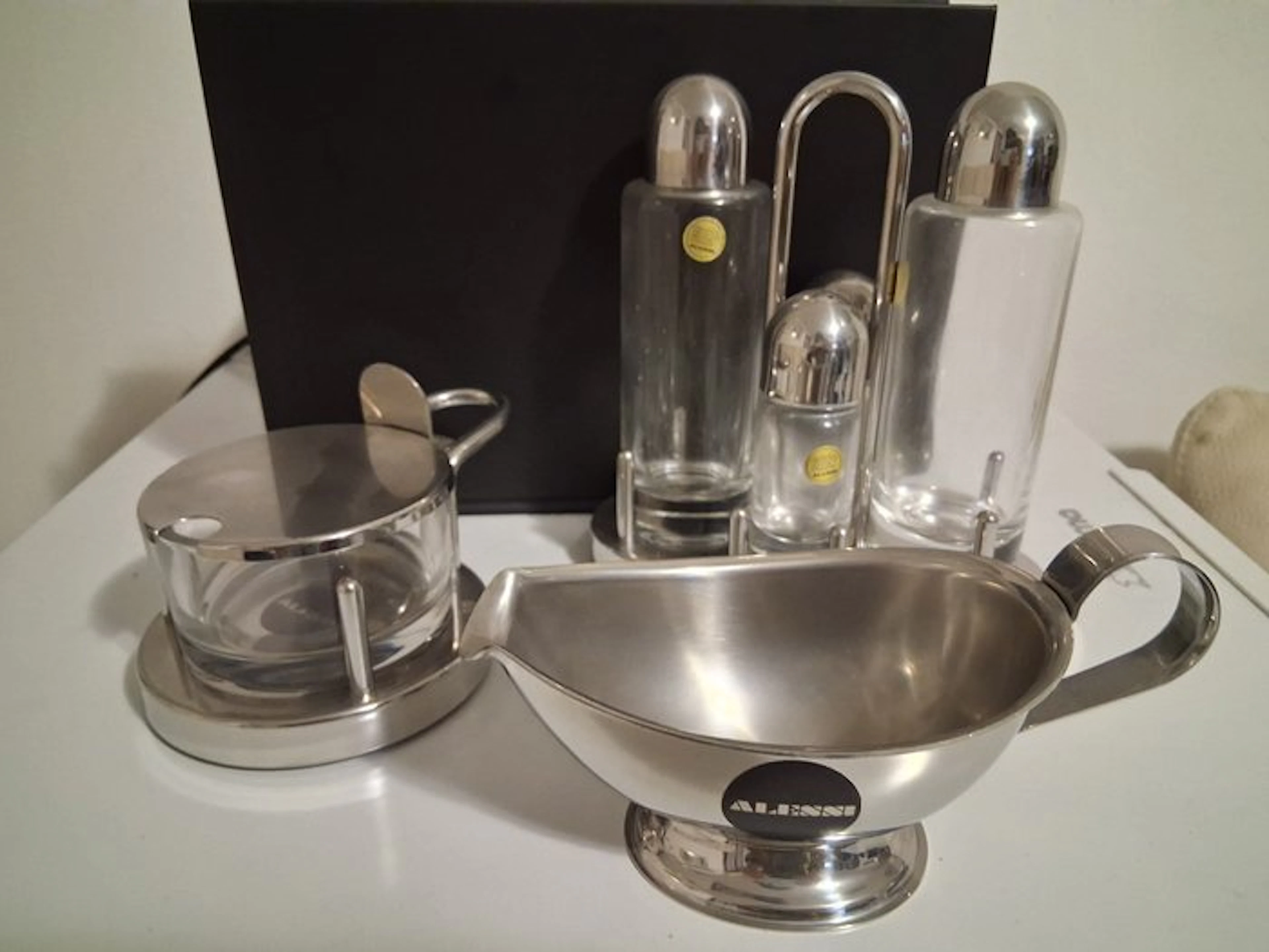 Alessi - Ettore Sottsass - Dinner set (3) - Steel, Glass