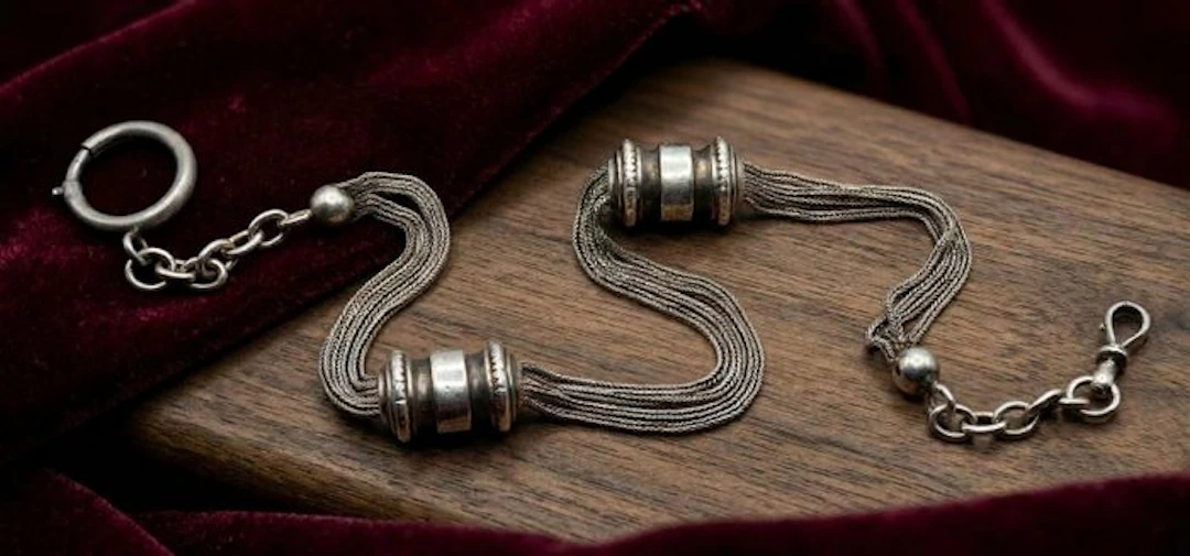 Catena orologio argento 1880 - 1850-1900