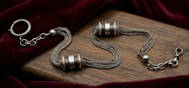 Catena orologio argento 1880 - 1850-1900