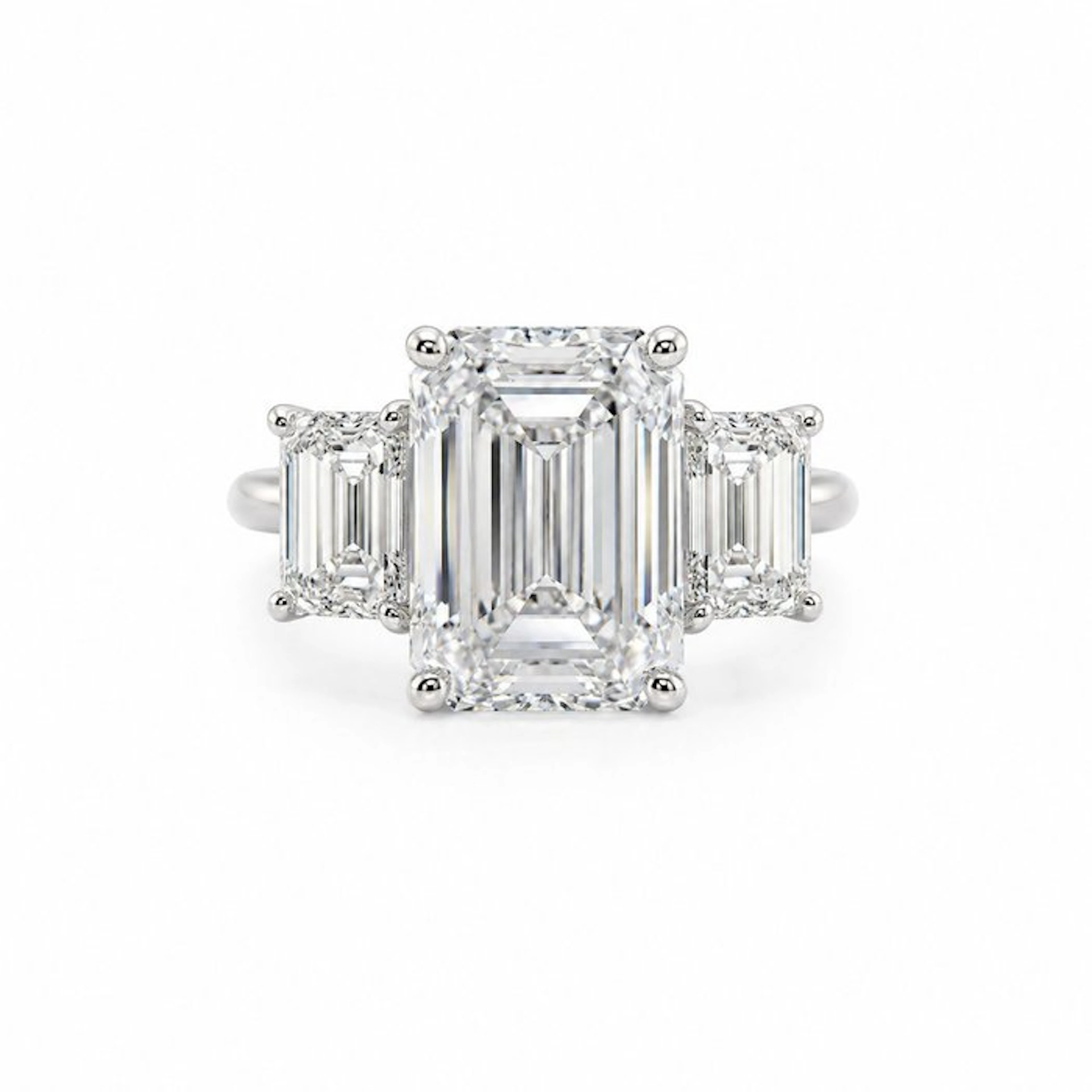 Ring - 14 kt. White gold - 7.19ct. tw. Diamond (Lab-grown) - Diamond