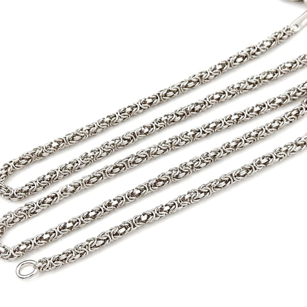 Necklace - 18 kt. White gold - Made in Italy - Handmade