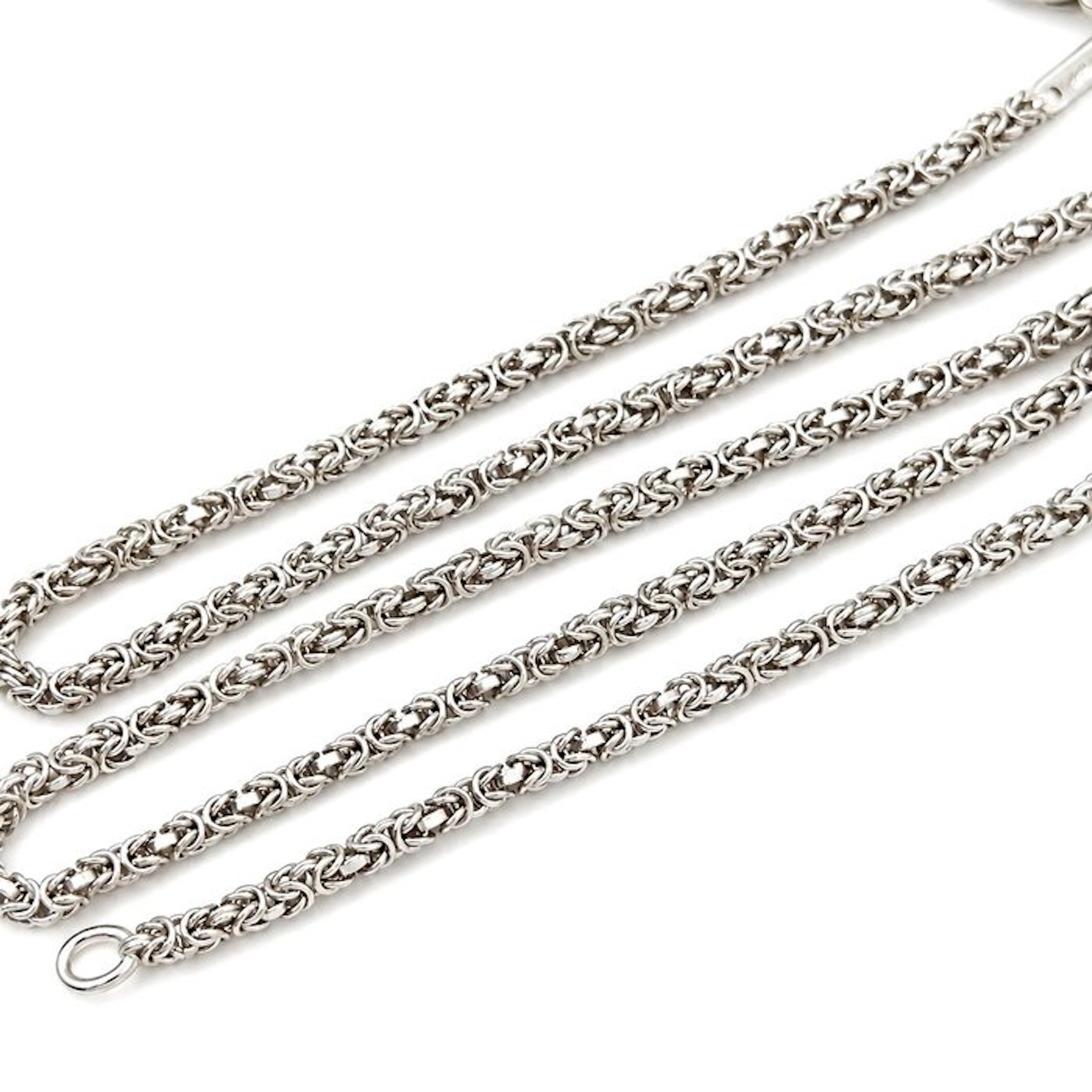 Necklace - 18 kt. White gold - Made in Italy - Handmade
