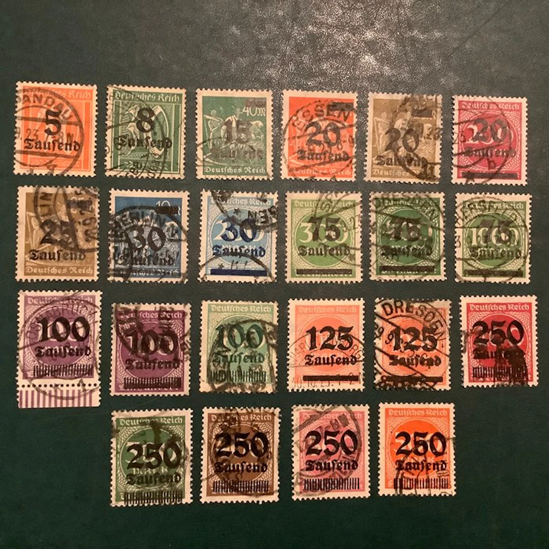German Empire 1923 - Infla: full emission with new values...