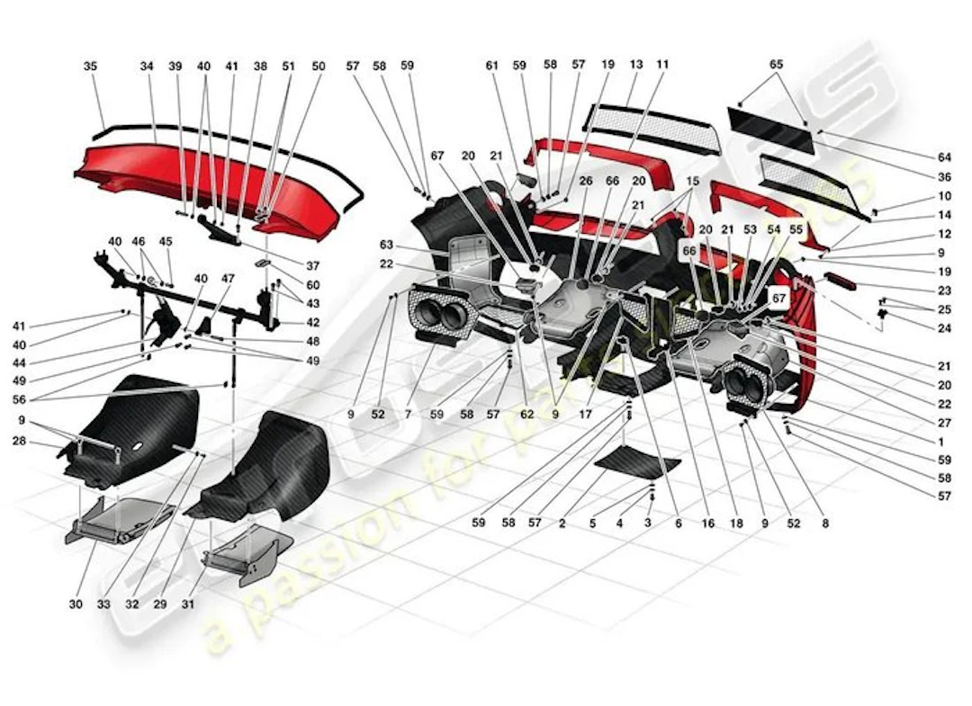 Car part (2) - Ferrari - FERRARI LAFERRARI Complete Rear...