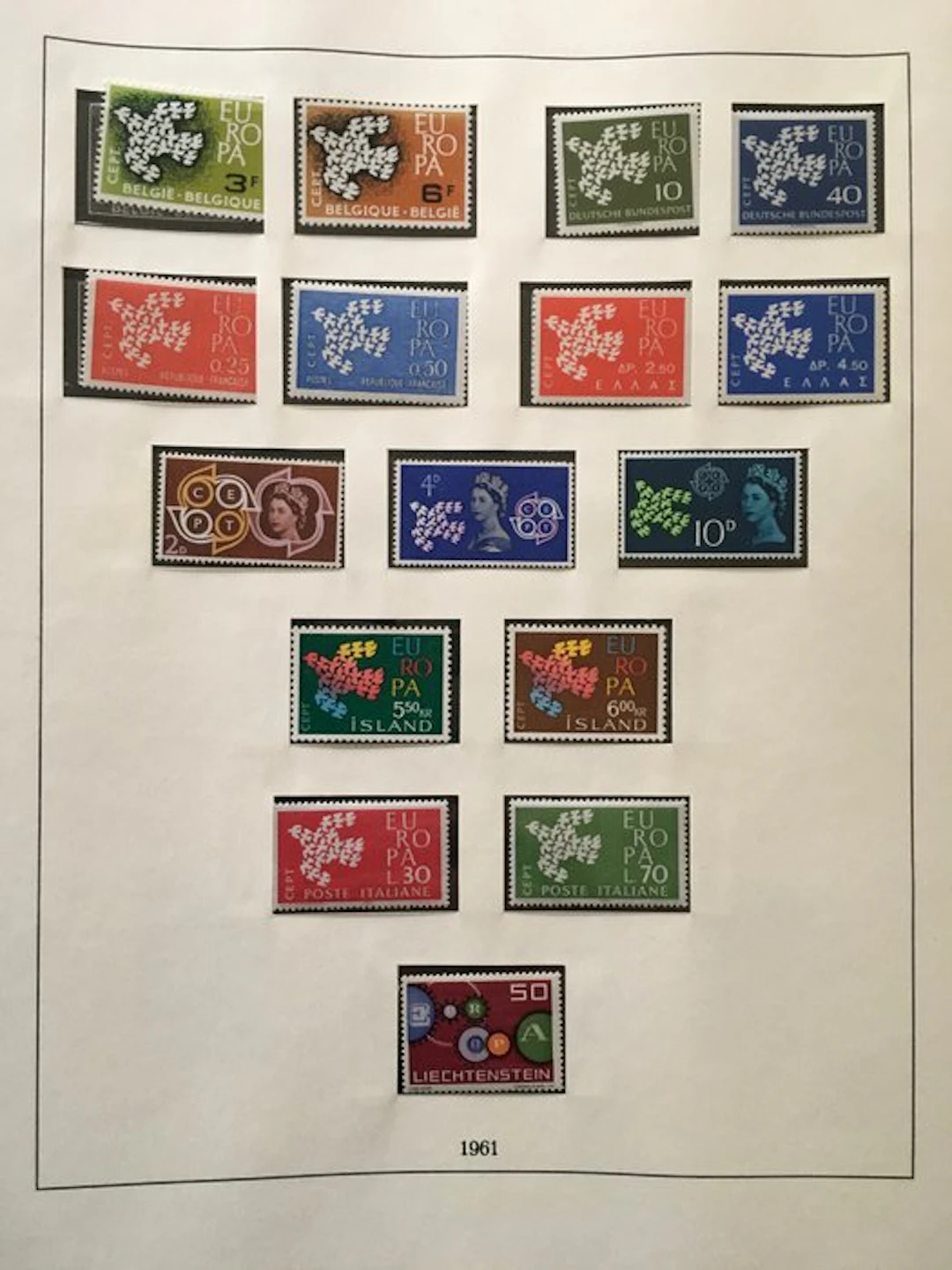 Europa CEPT 1961/1982 - European stamps on Lindner sheets...