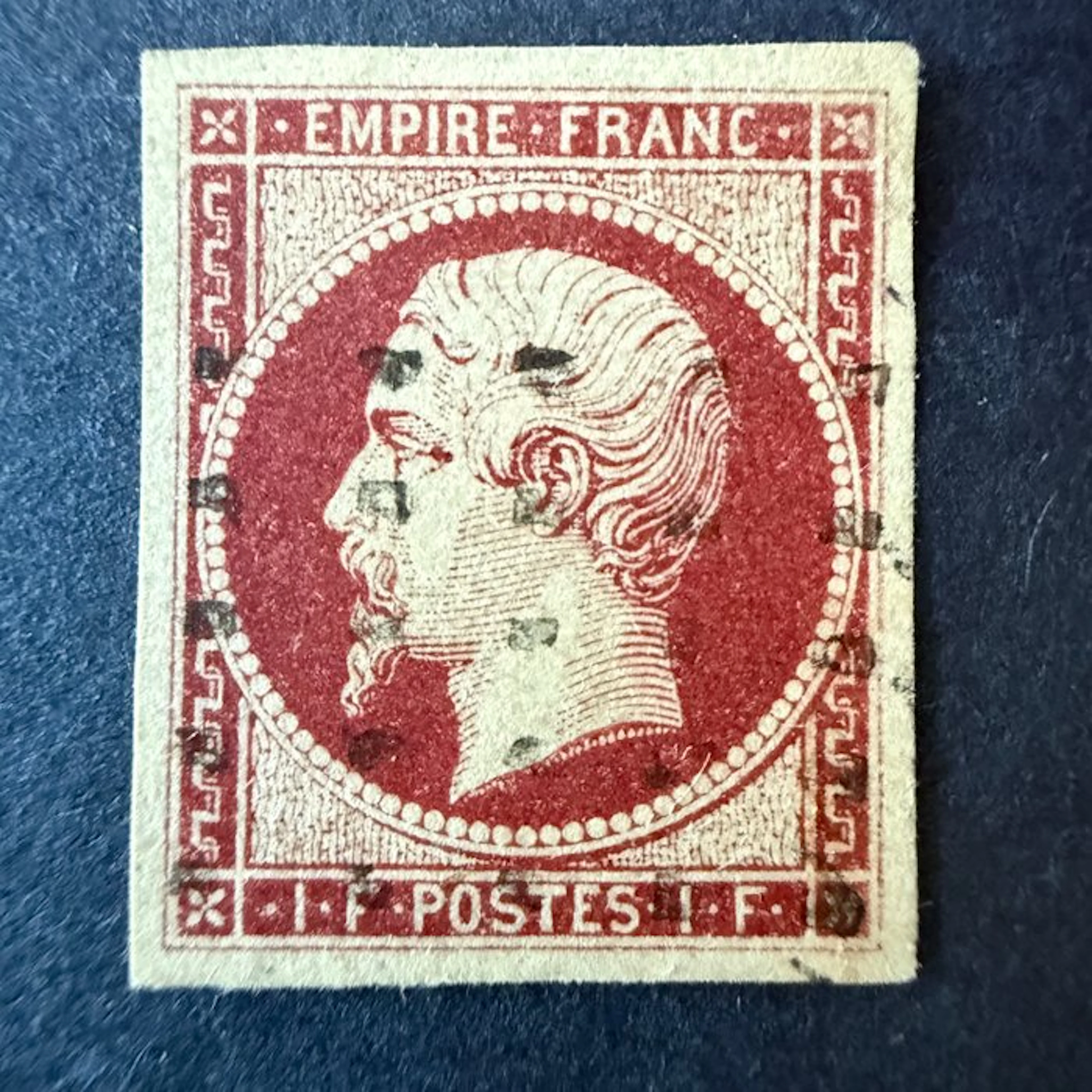 France - Yvert 18 "Napoléon 1fr Empire" cancelled - superb, signed Calves