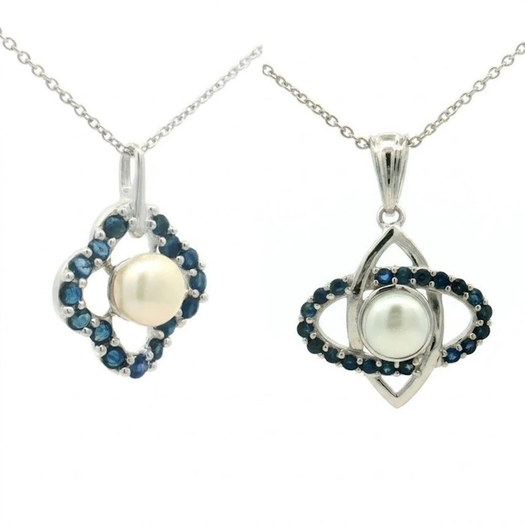 No reserve price - 2 piece jewellery set Silver - 5.83ct