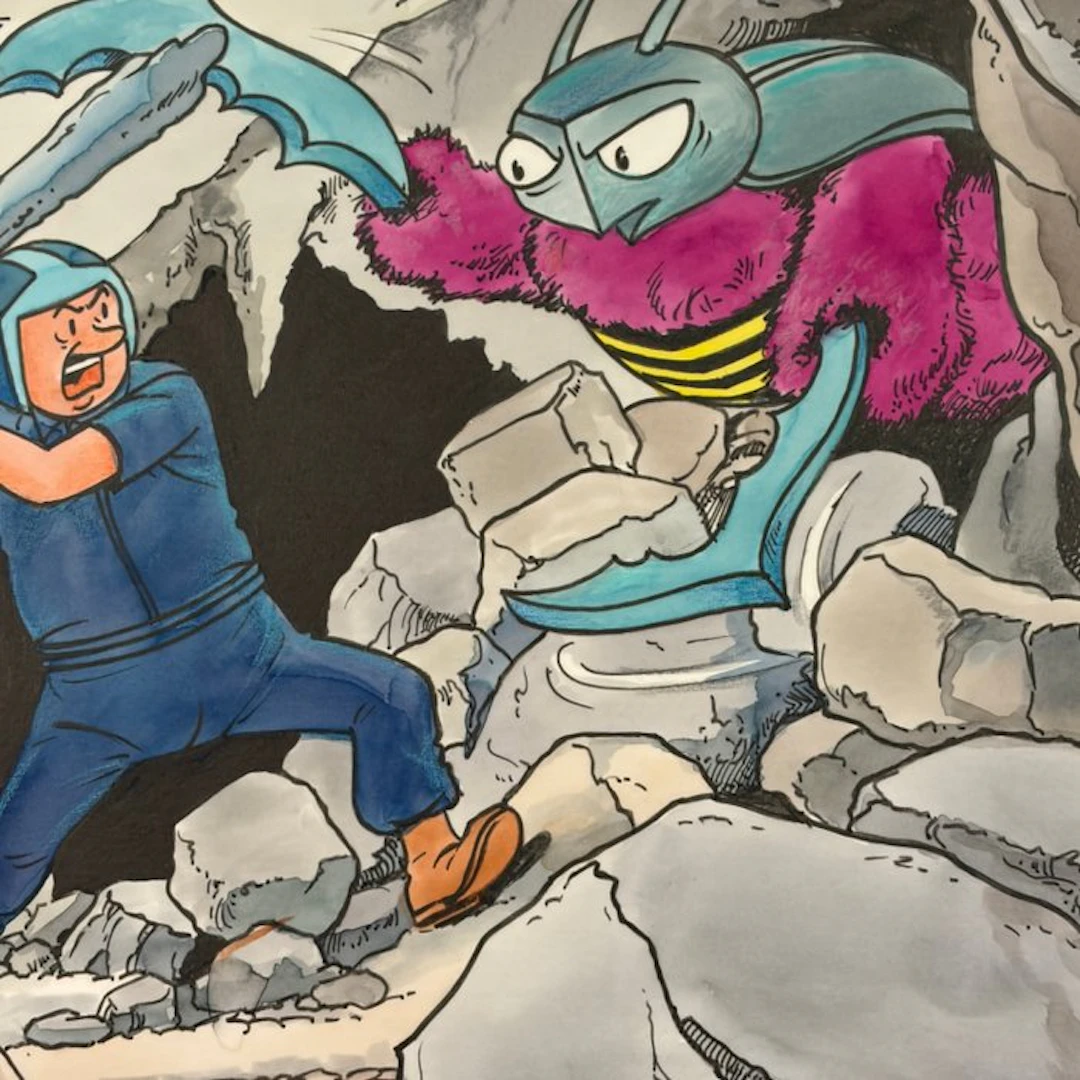 Paul Geerts - 1 Original colour drawing - Suske en Wiske...