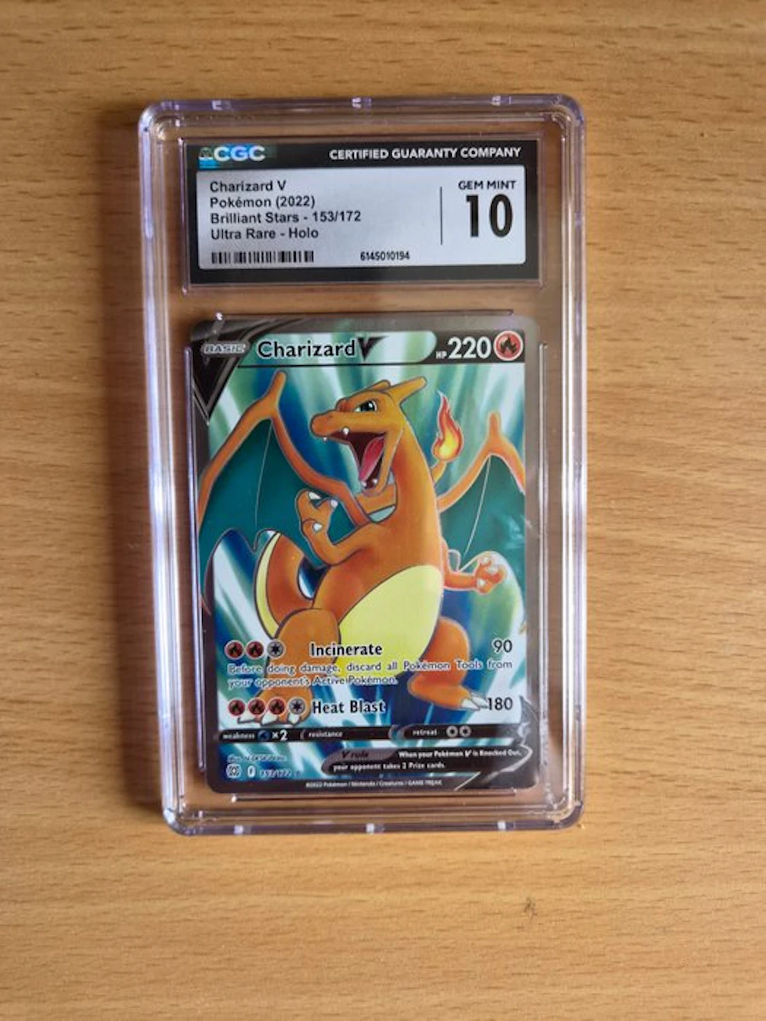 Pokémon - 1 Graded card - Charizard 153 Foil