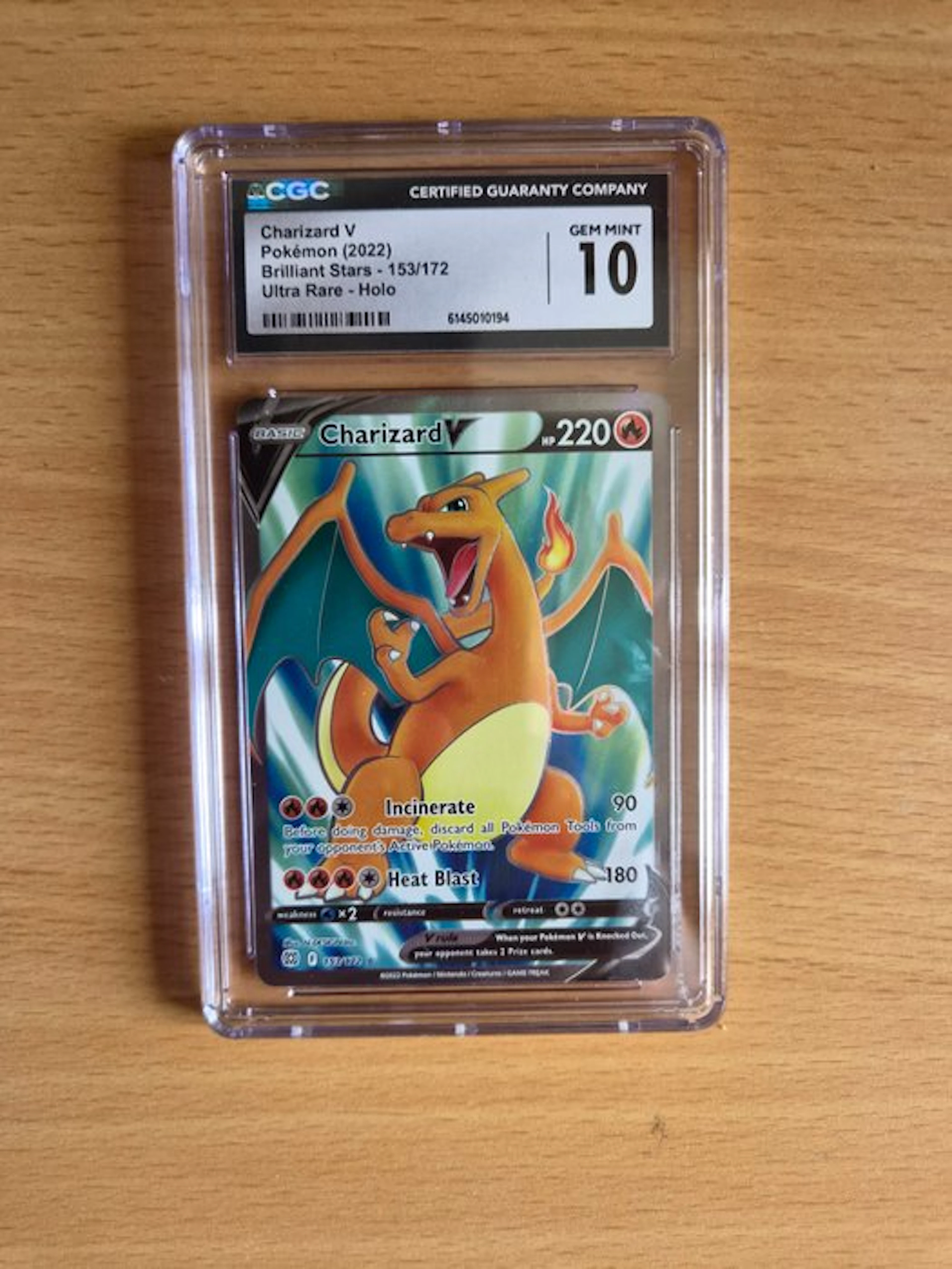 Pokémon - 1 Graded card - Charizard 153 Foil