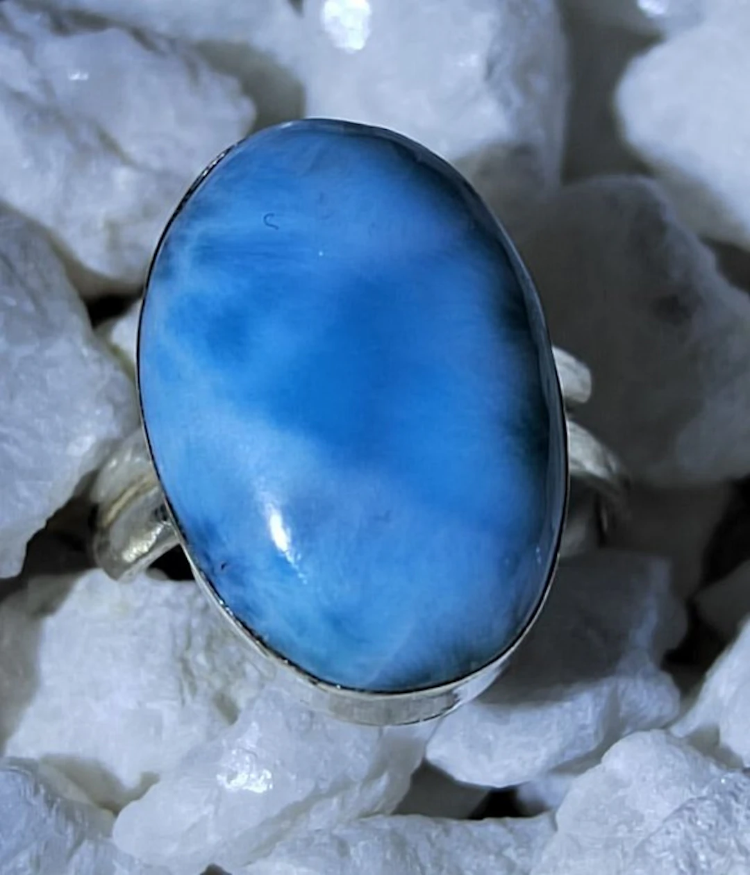Larimar Ring - High Quality - 25.50 Cts- 5.1 g