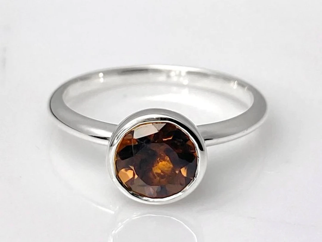 Ring - 14 kt. White gold - 1.15ct. tw. Quartz