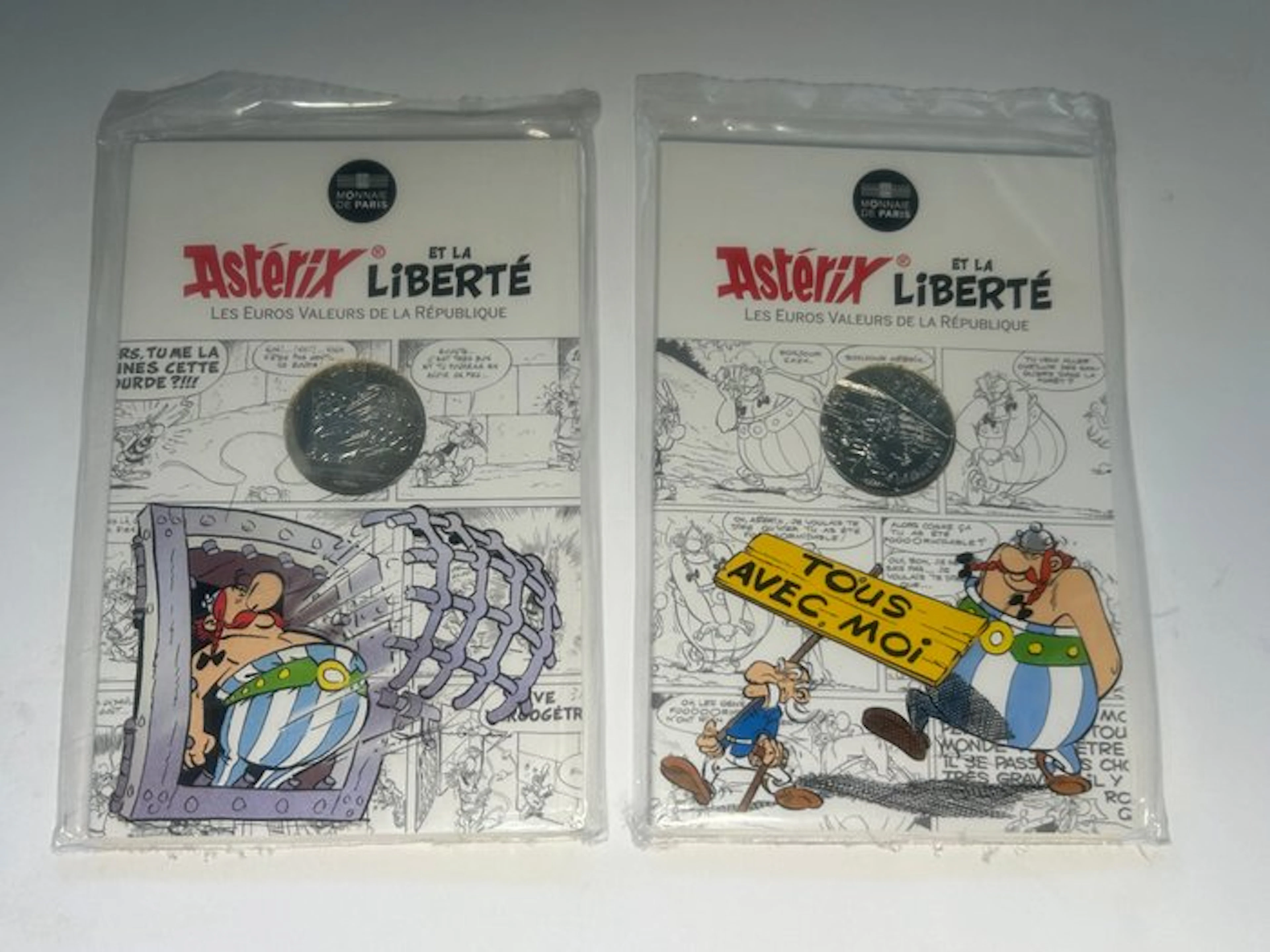 France. 10 Euro 2 x 2015 "Asterix et la Liberté " (No reserve price)
