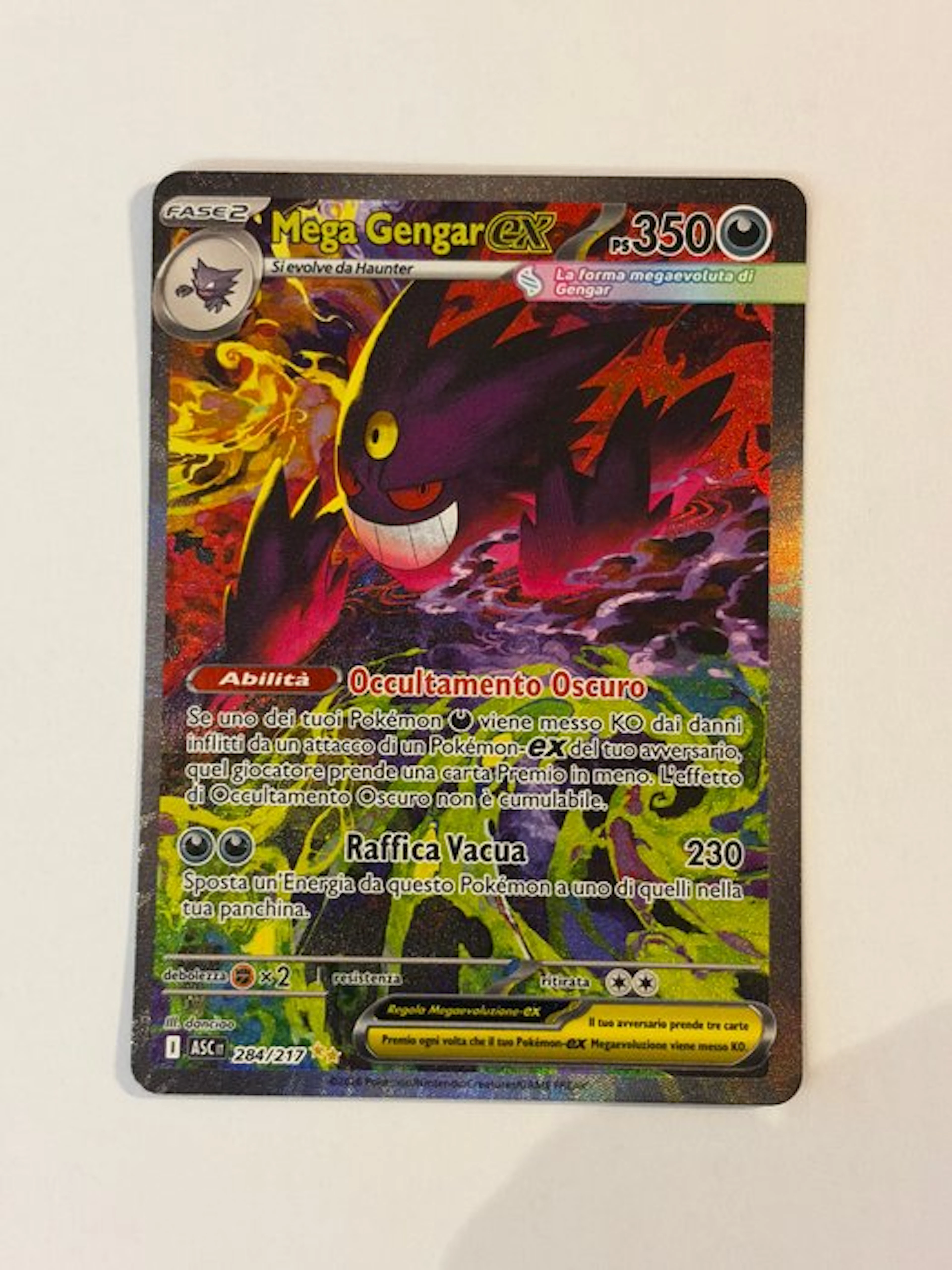 Pokémon - 1 Card - Mega Gengar ex 284/217 Full art, Foil - Mega Evolution