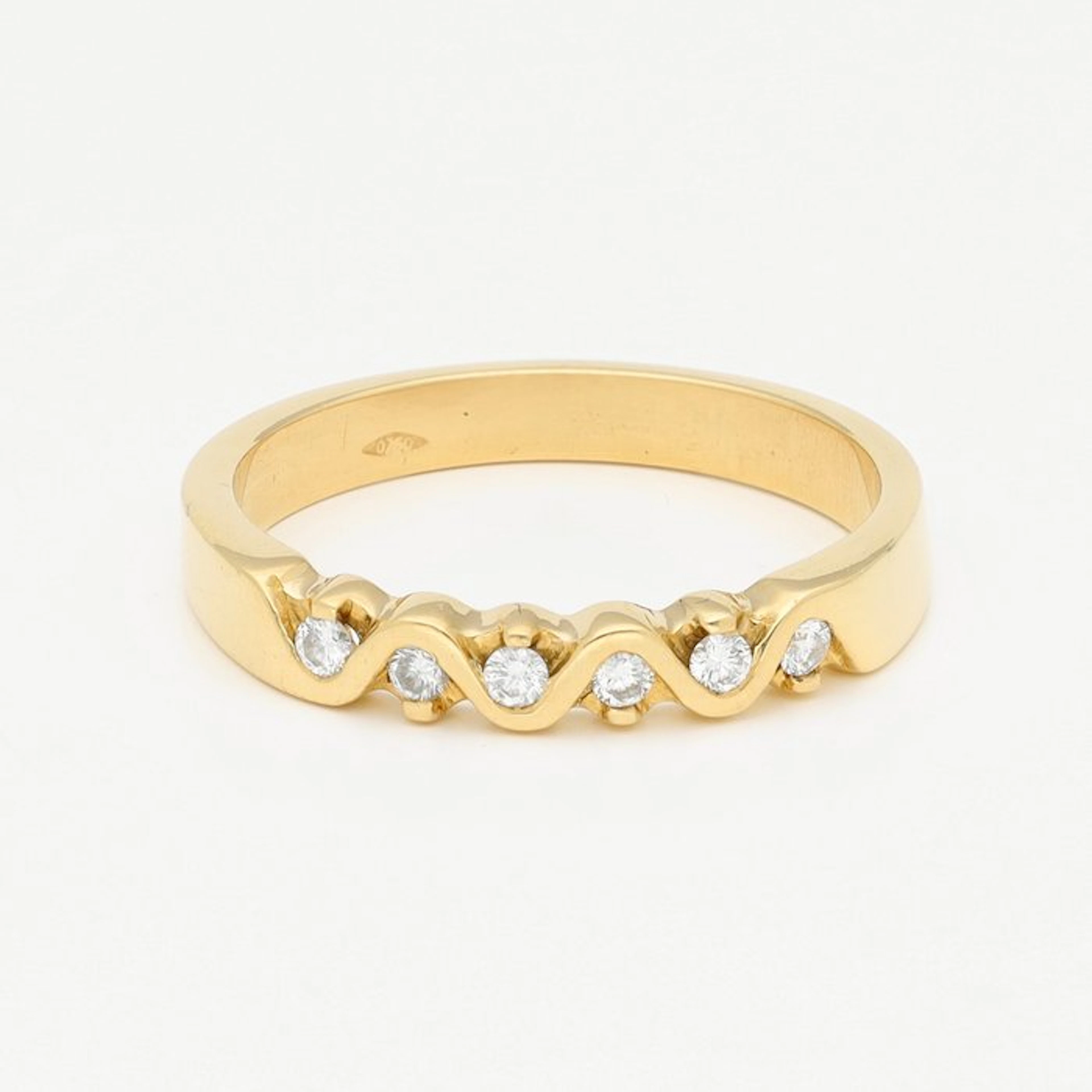 Ring - 18 kt. Yellow gold Diamond (Natural)