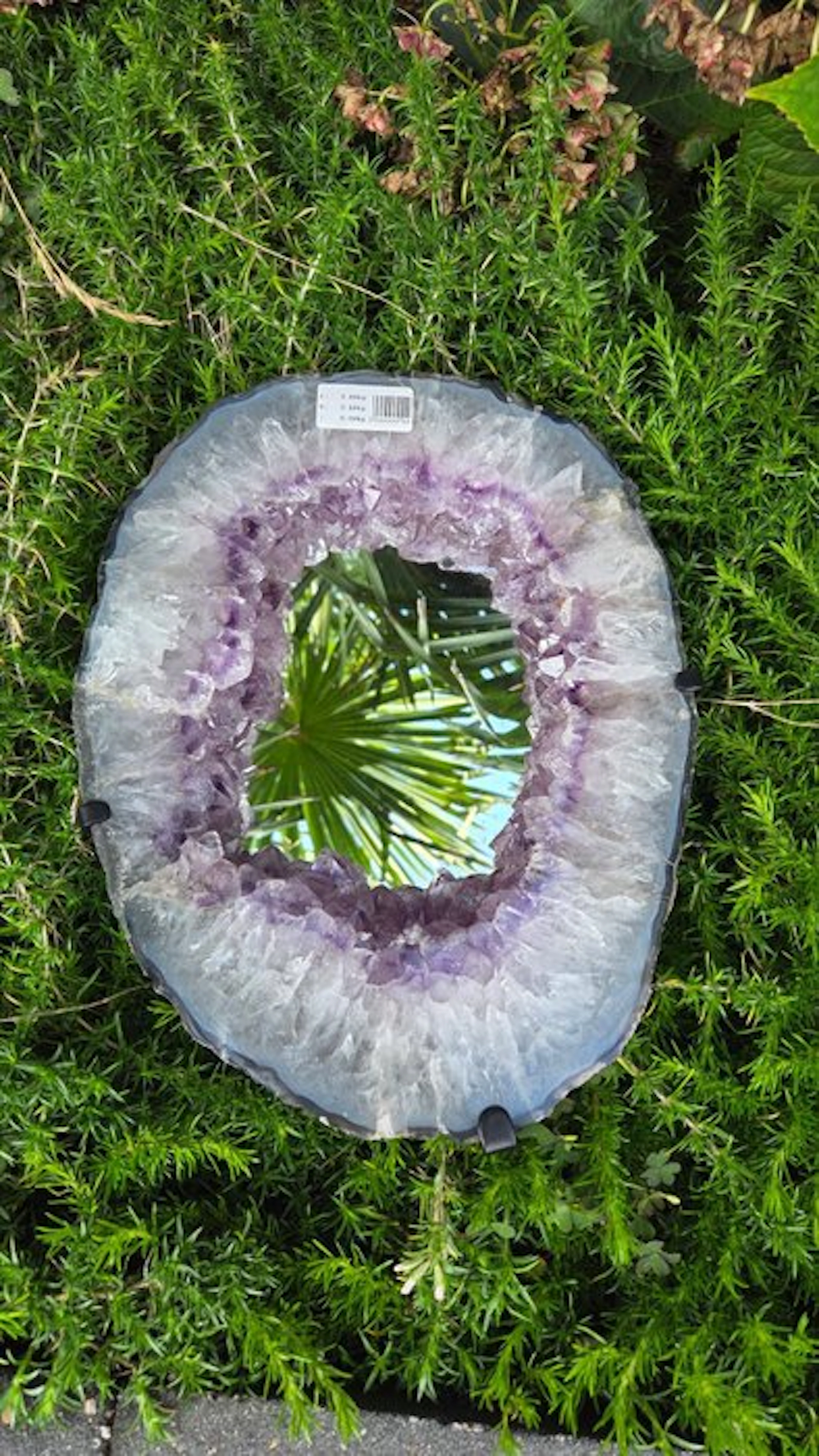 Amethyst beautiful amethyst wall mirror - Height: 31 cm...