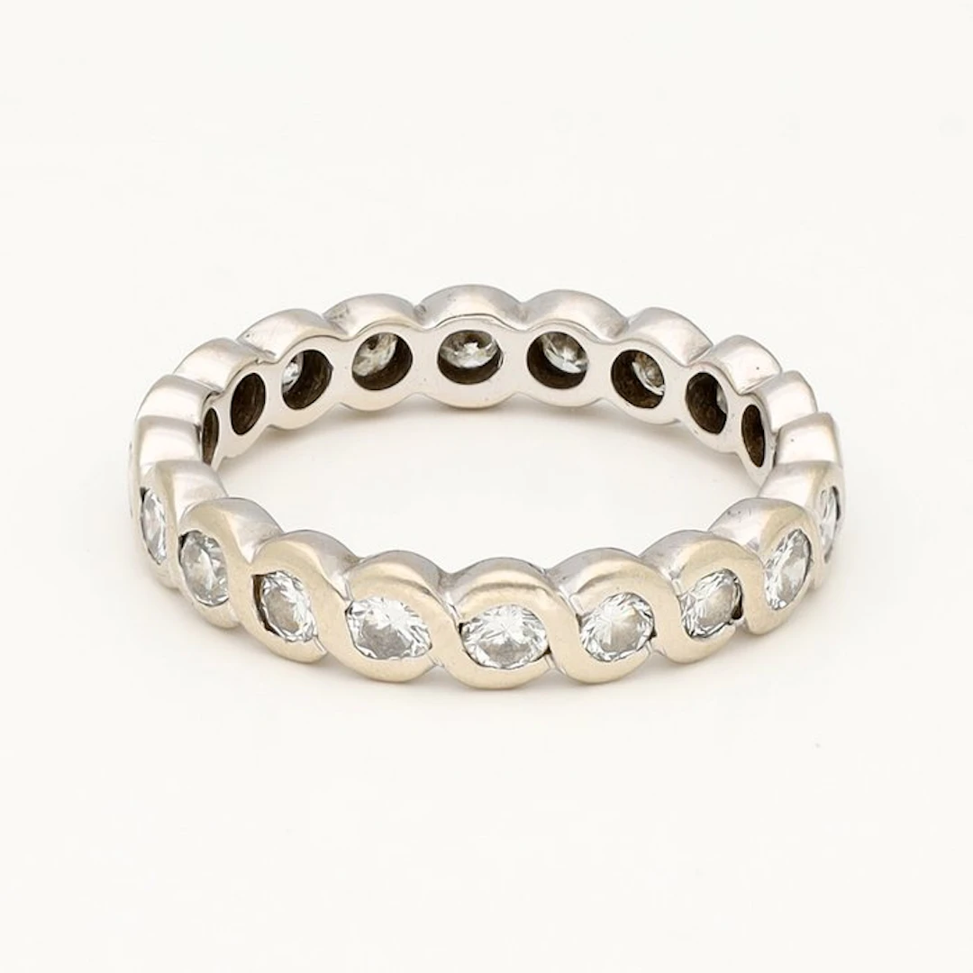 Ring - 18 kt. White gold Diamond (Natural)