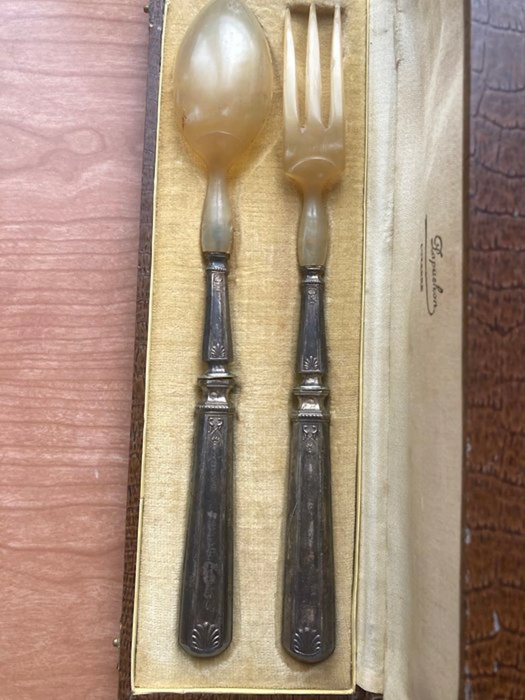 Cutlery set - .950 silver - Minerva hallmark